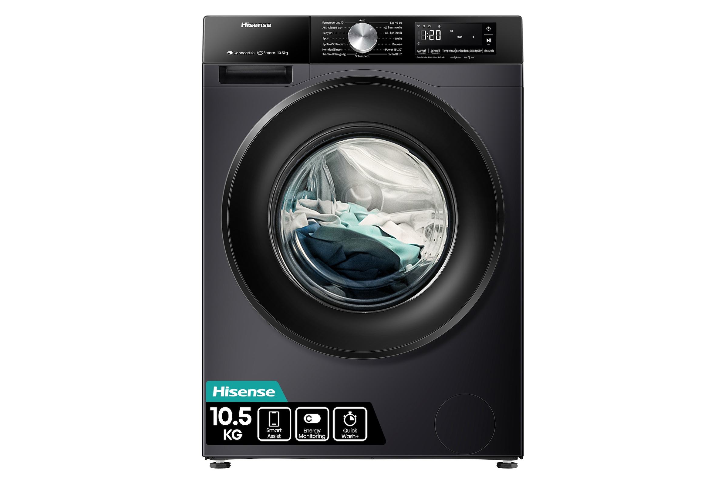 Hisense Waschmaschine »WF3S1043BB3«, 10 kg, 1400 U/min, Wifi-ConnectLife