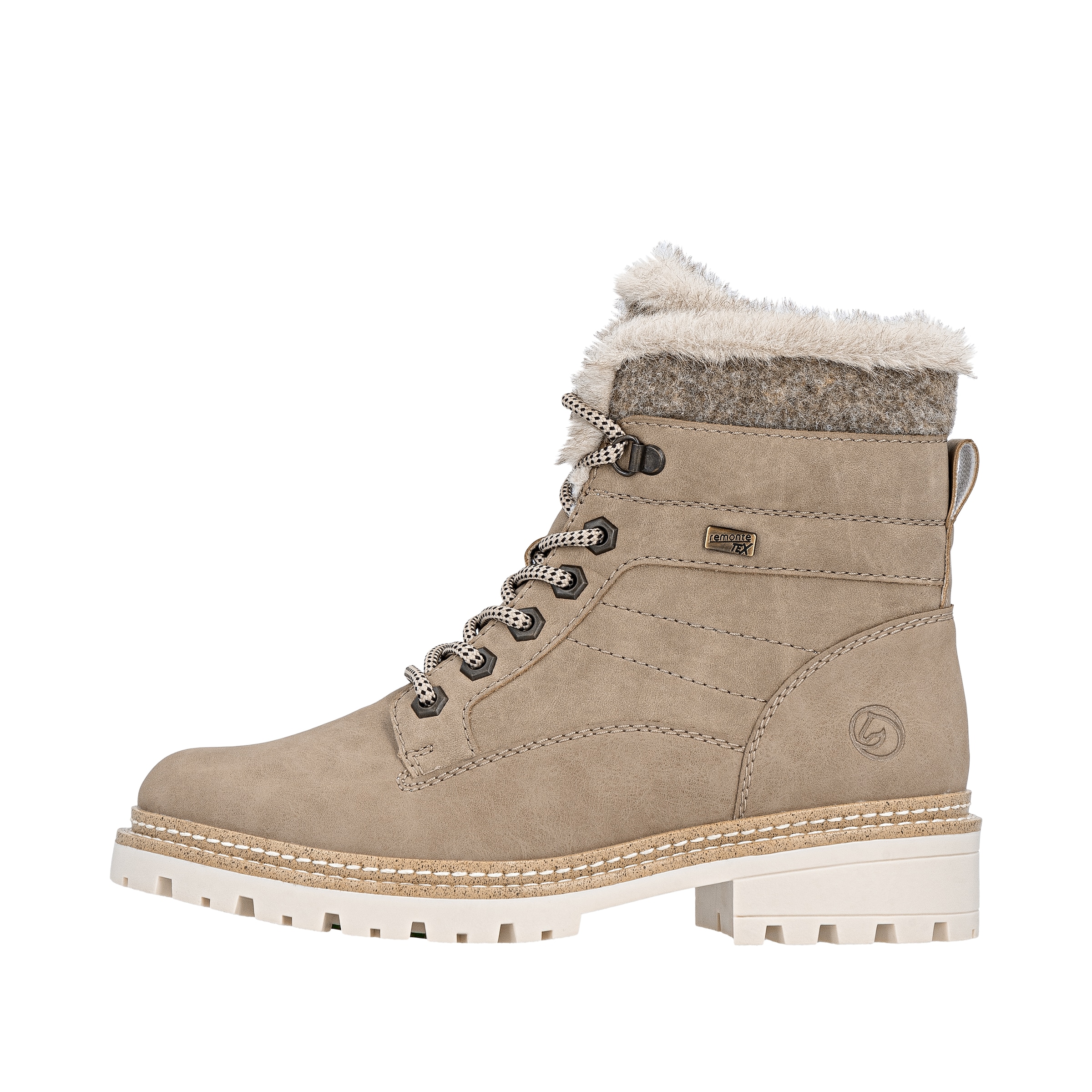 Remonte Winterstiefelette »Elisabeth Hurley-Collection«, Schnürboots mit wasserabweisender TEX-Membran und Fiber Grip