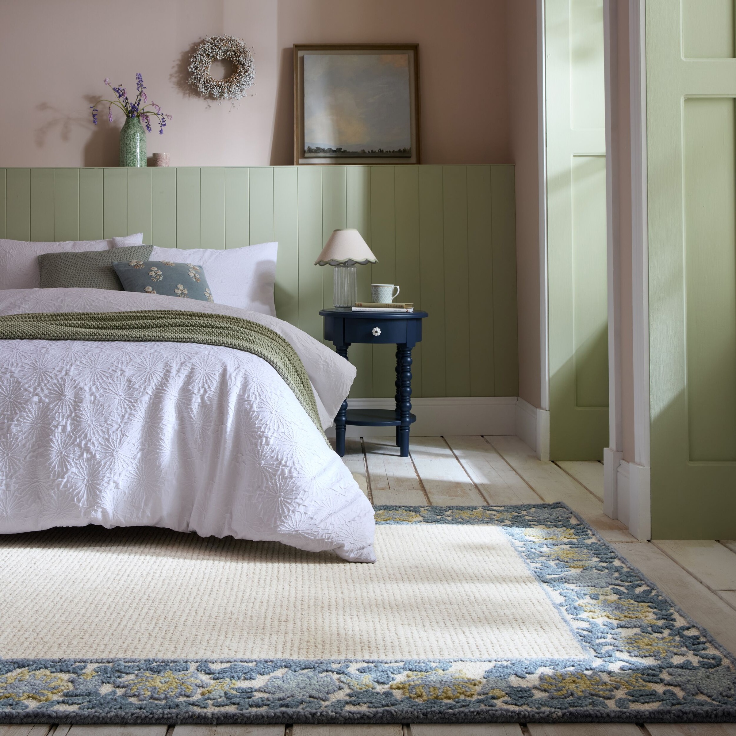 FLAIR RUGS Teppich »Myla Floral«, rechteckig, 8 mm Höhe, mit floralem Rahme günstig online kaufen