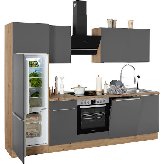 RESPEKTA Küchenzeile »Safado aus der Serie Marleen«, hochwertige  Ausstattung wie Soft Close Funktion, Breite 280 cm auf Raten bestellen