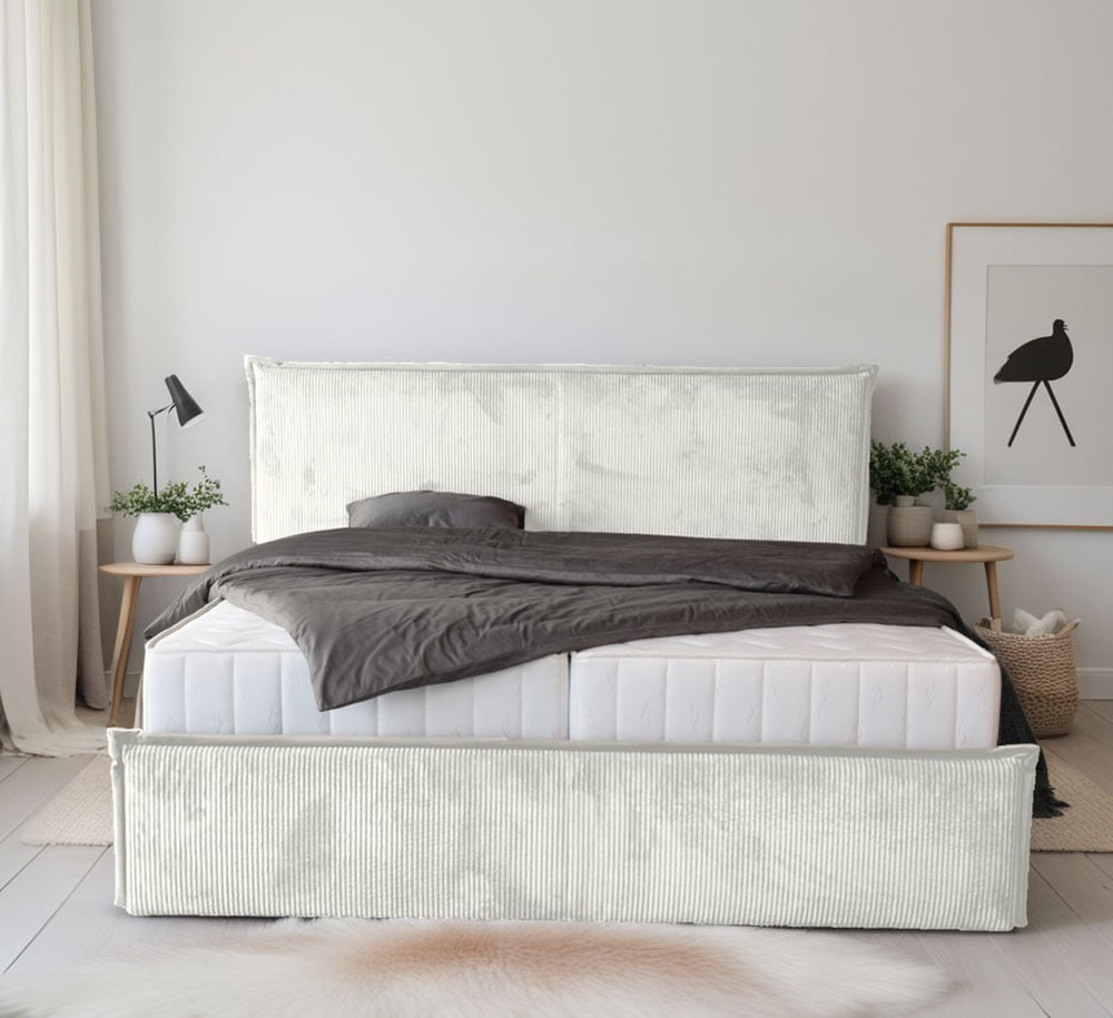 COLLECTION AB Polsterbett »Marla erhältlich in der Breite 180x200cm, mit Cordstoff bezogen« wahlweise mit Lattenrost und King-Matratze (28cm)