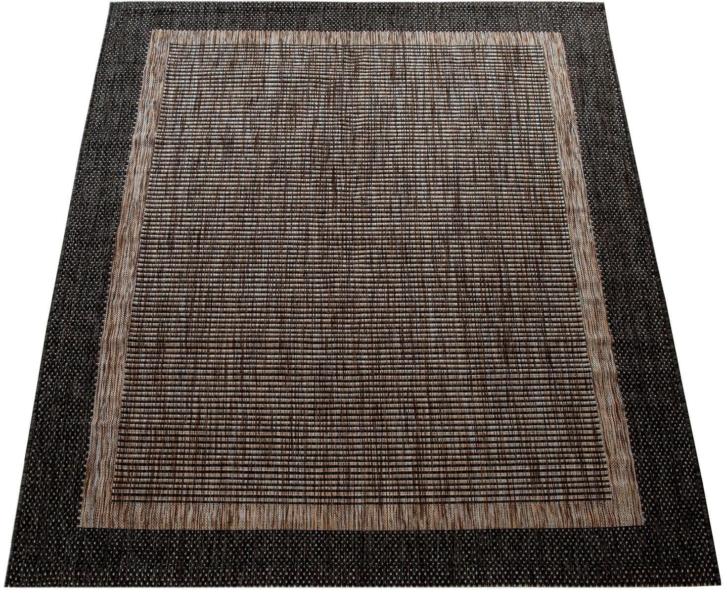 Paco Home bequem Teppich »Illusion rechteckig, Bordüre, mit Outdoor geeignet, UV-beständig bestellen und schnell 325«, Flachgewebe, meliert