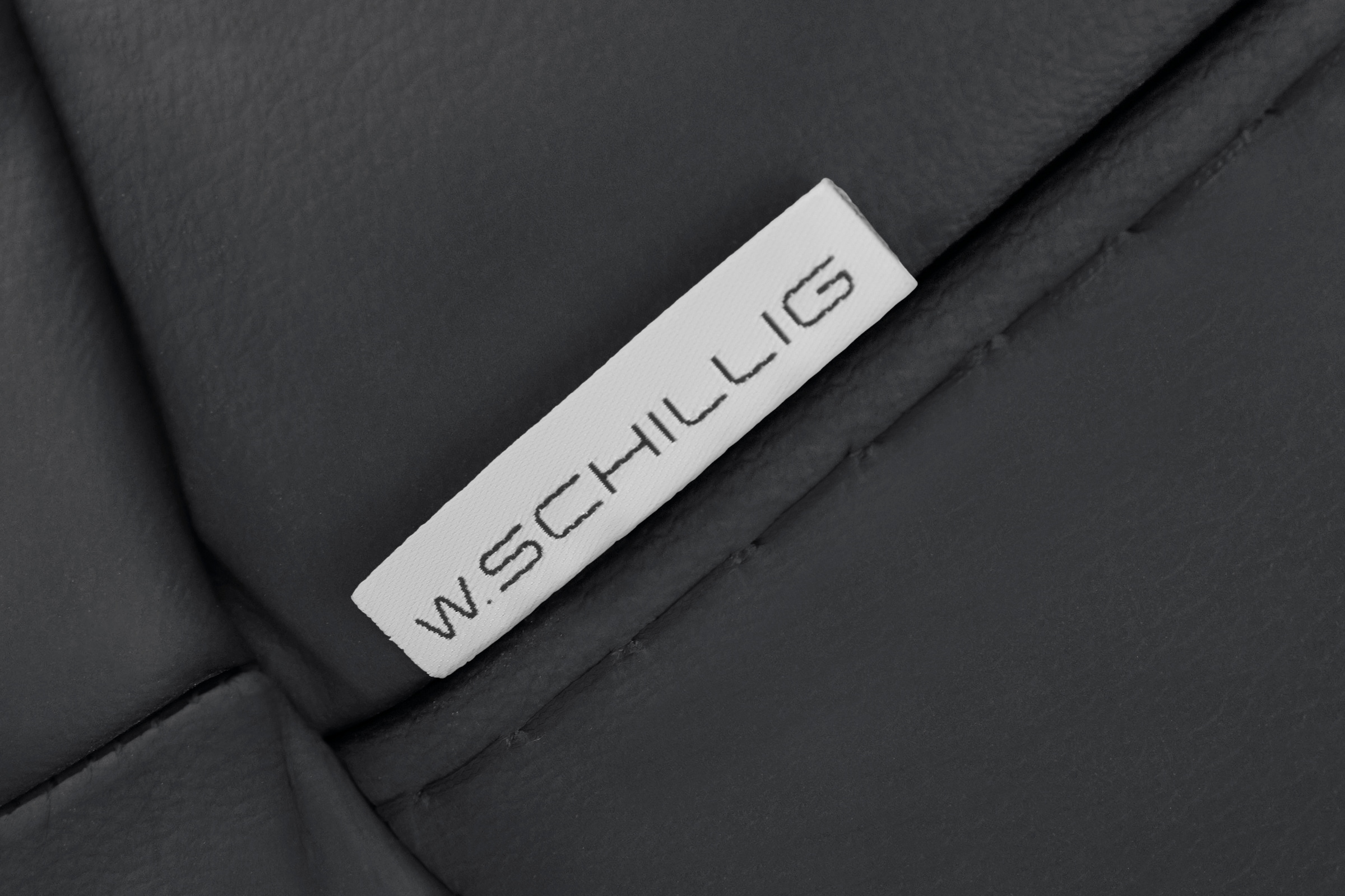 W.SCHILLIG 2,5-Sitzer »montanaa elegant und edel, bequem, Federkernunterfederung« mit Metallkufen in Chrom glänzend, Breite 212 cm
