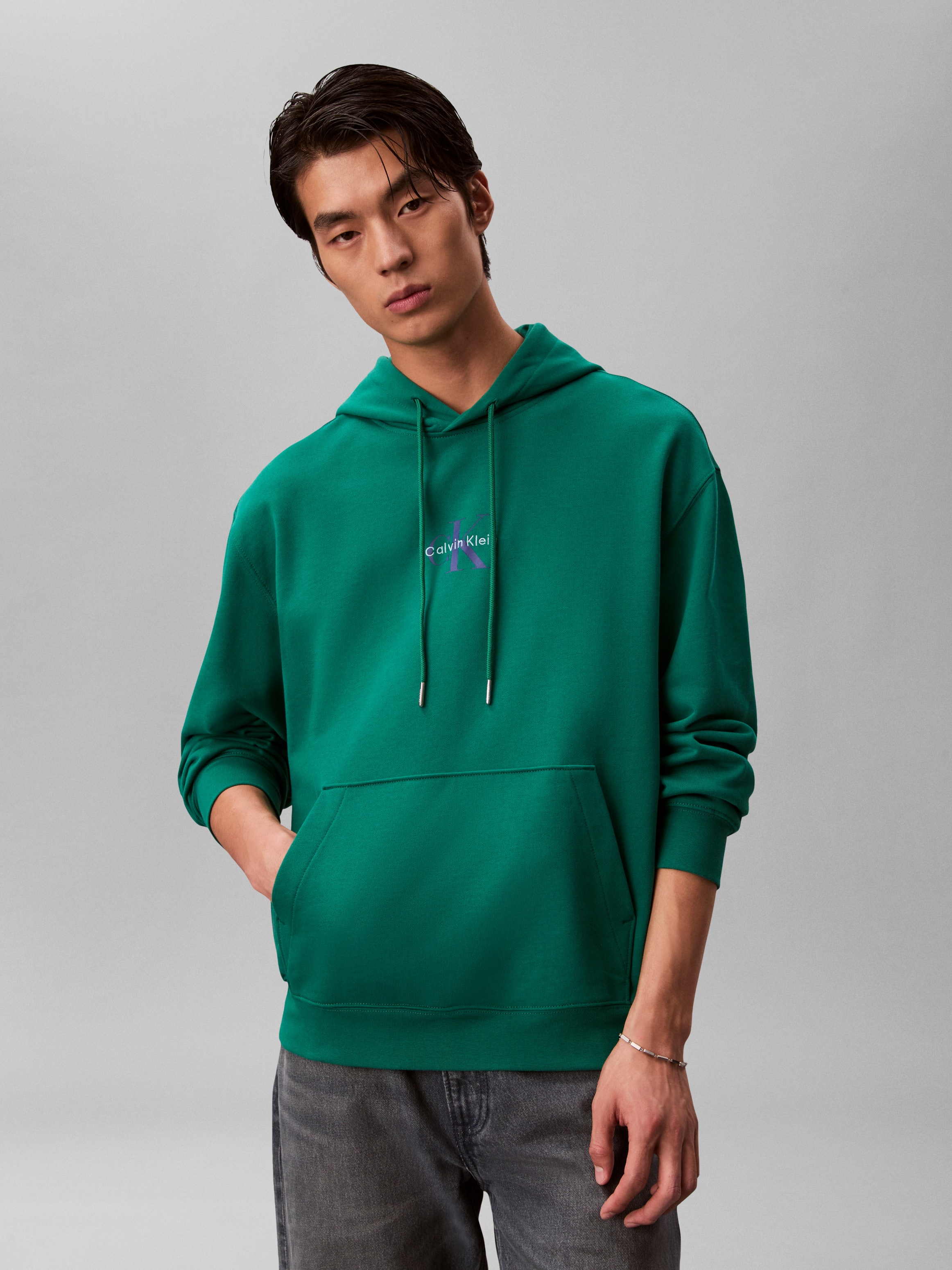 Calvin Klein Jeans Sweatshirt »LS EU 350TERRY MONOLOGO CN SWTSH«, Rundhalsausschnitt, regular fit

