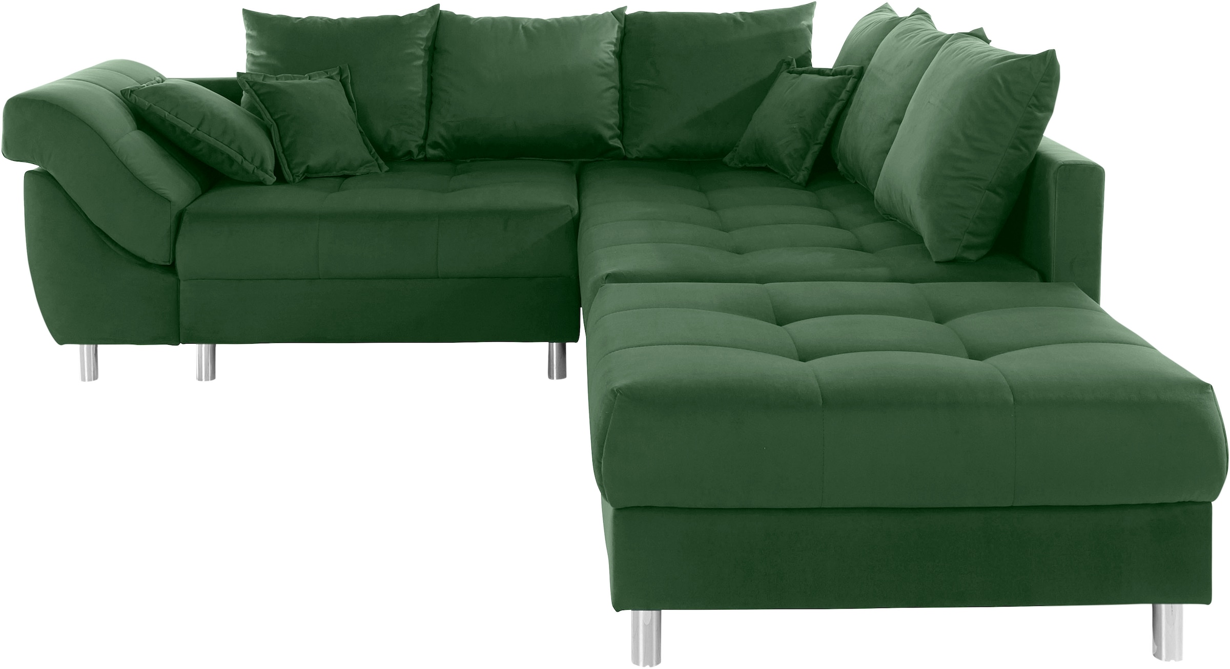 COLLECTION AB Ecksofa »(Spar-Set) Innsbruck L-Form und Hocker«, (Spar-Set), Ecksofa und Hocker, Recamiere links oder rechts montierbar