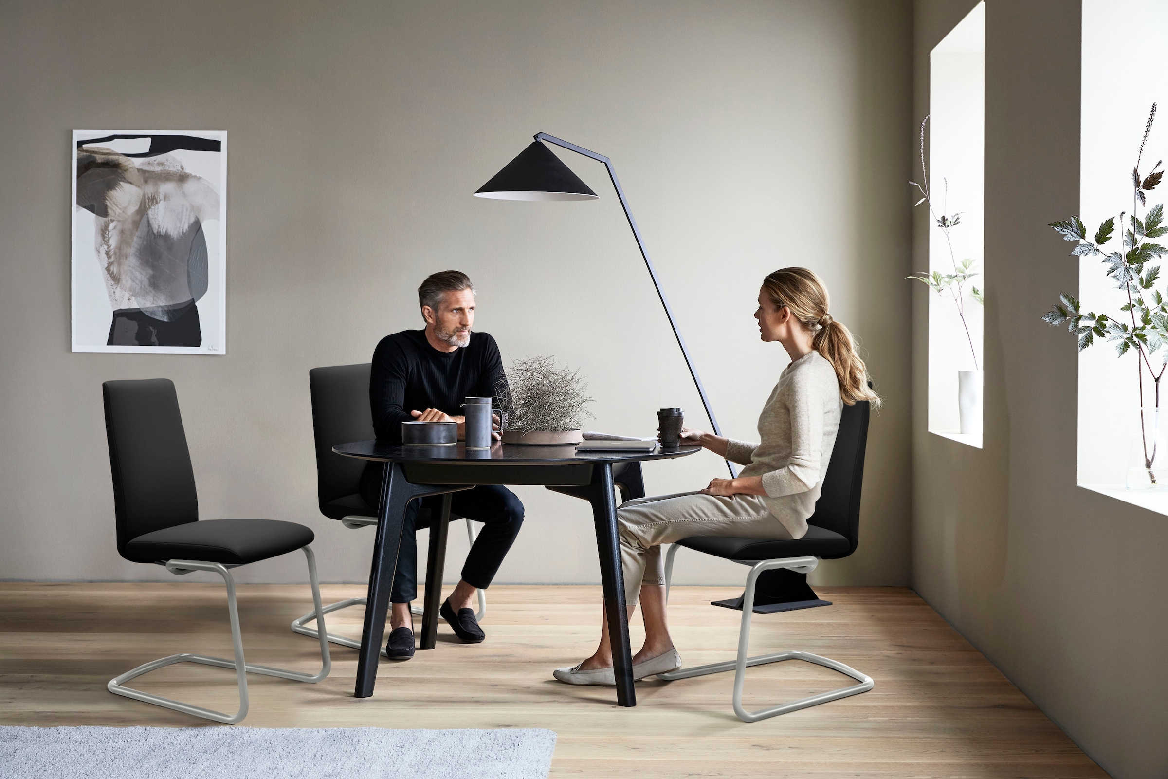 Stressless® Polsterstuhl »Laurel«, Leder PALOMA, Low Back, Größe L, mit Beinen aus Stahl in Chrom glänzend