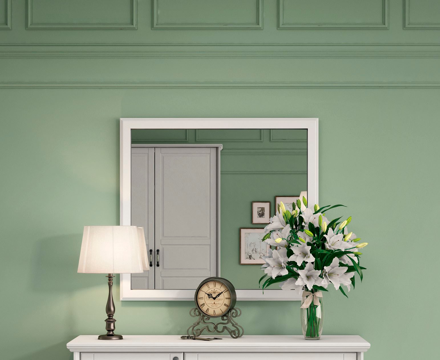 Home affaire Wandspiegel »Evergreen, Maße (B/T/H): 98/4/82 cm« mit Rahmen u günstig online kaufen