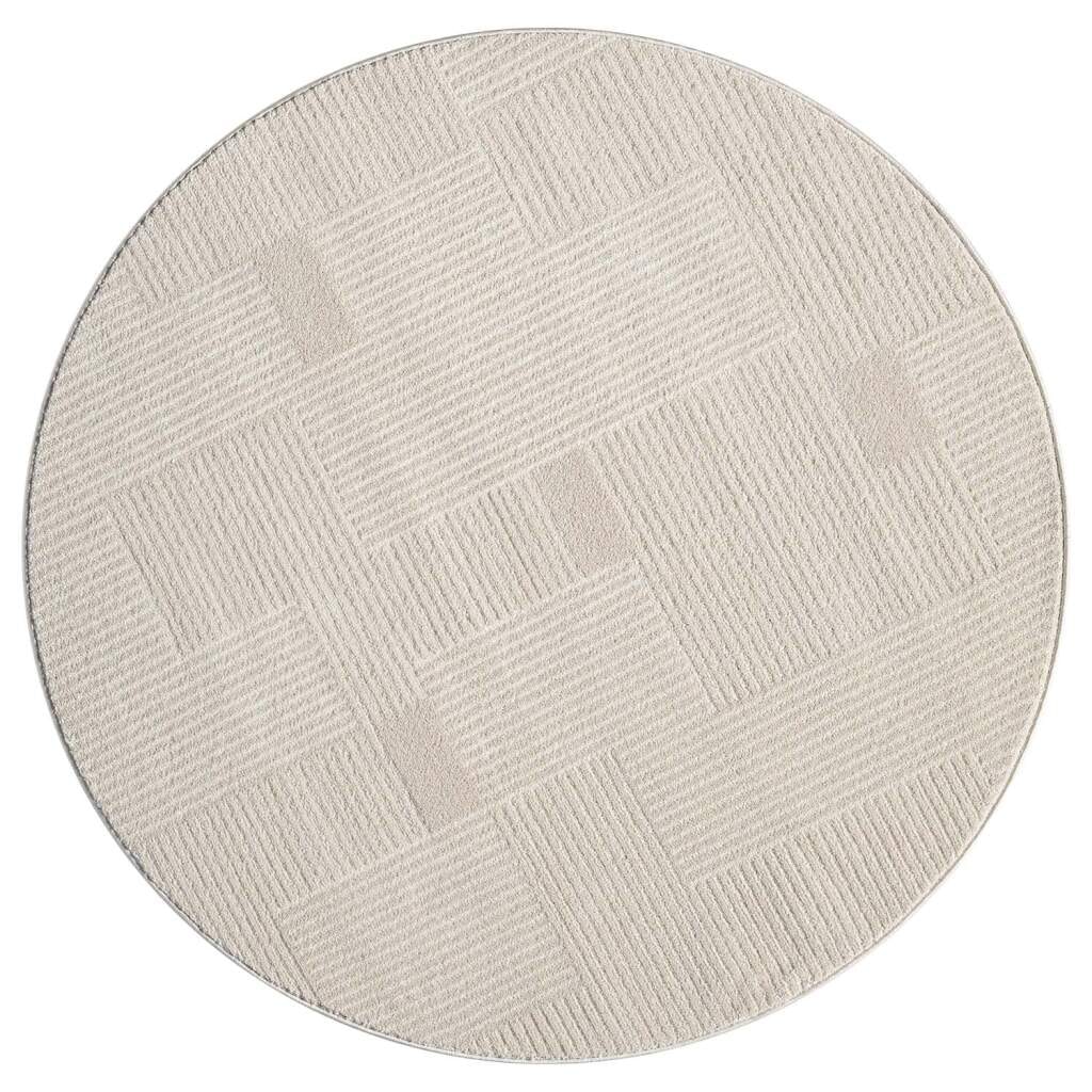 Carpet City Teppich »FLAIR177«, rund, 11 mm Höhe, Kurzflor-Teppich, Skandi-Stil, Wohnzimmer