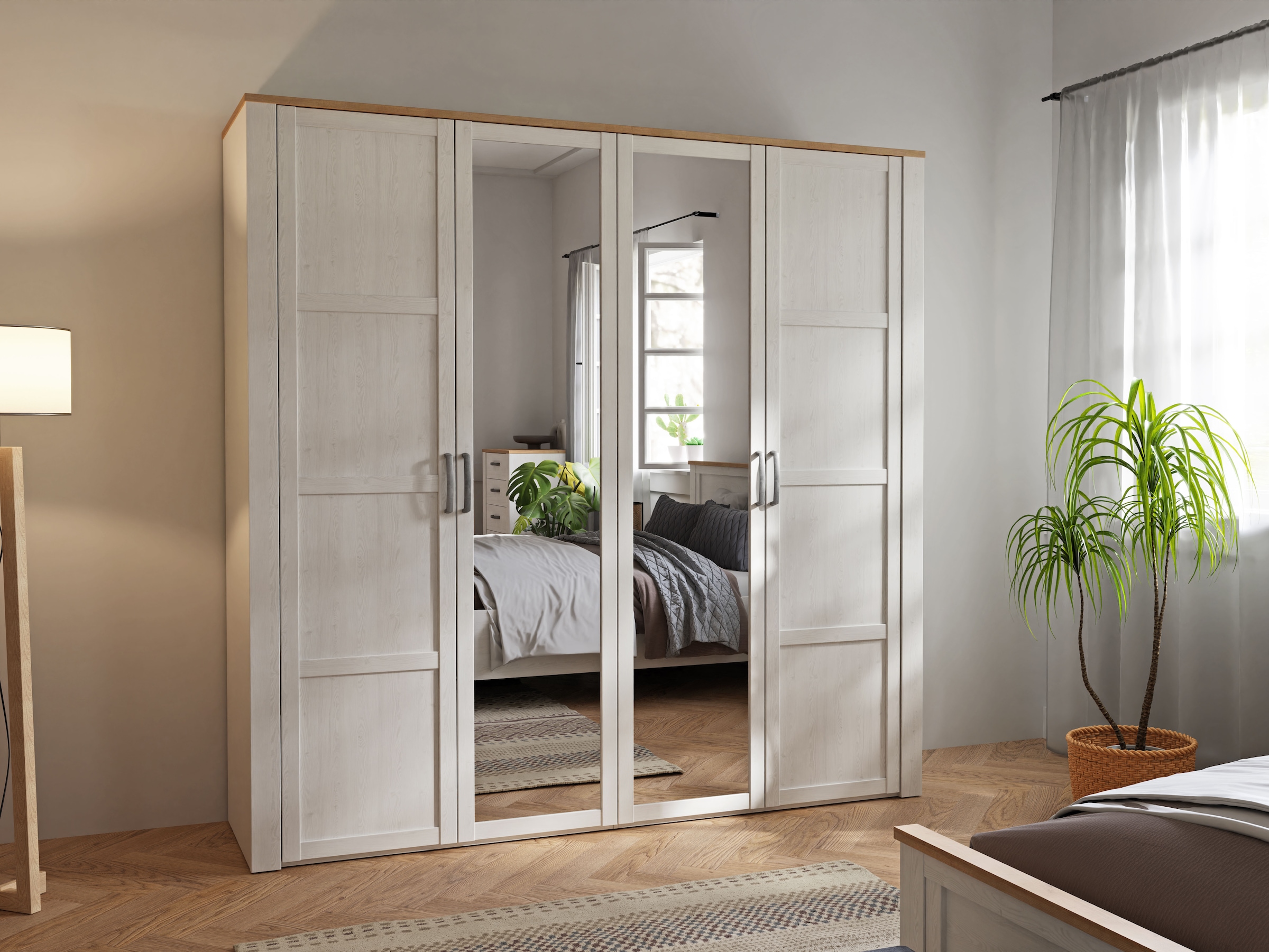 FORTE Kleiderschrank »Bohol« Höhe 214 cm, Spiegeltüre, SoftClose