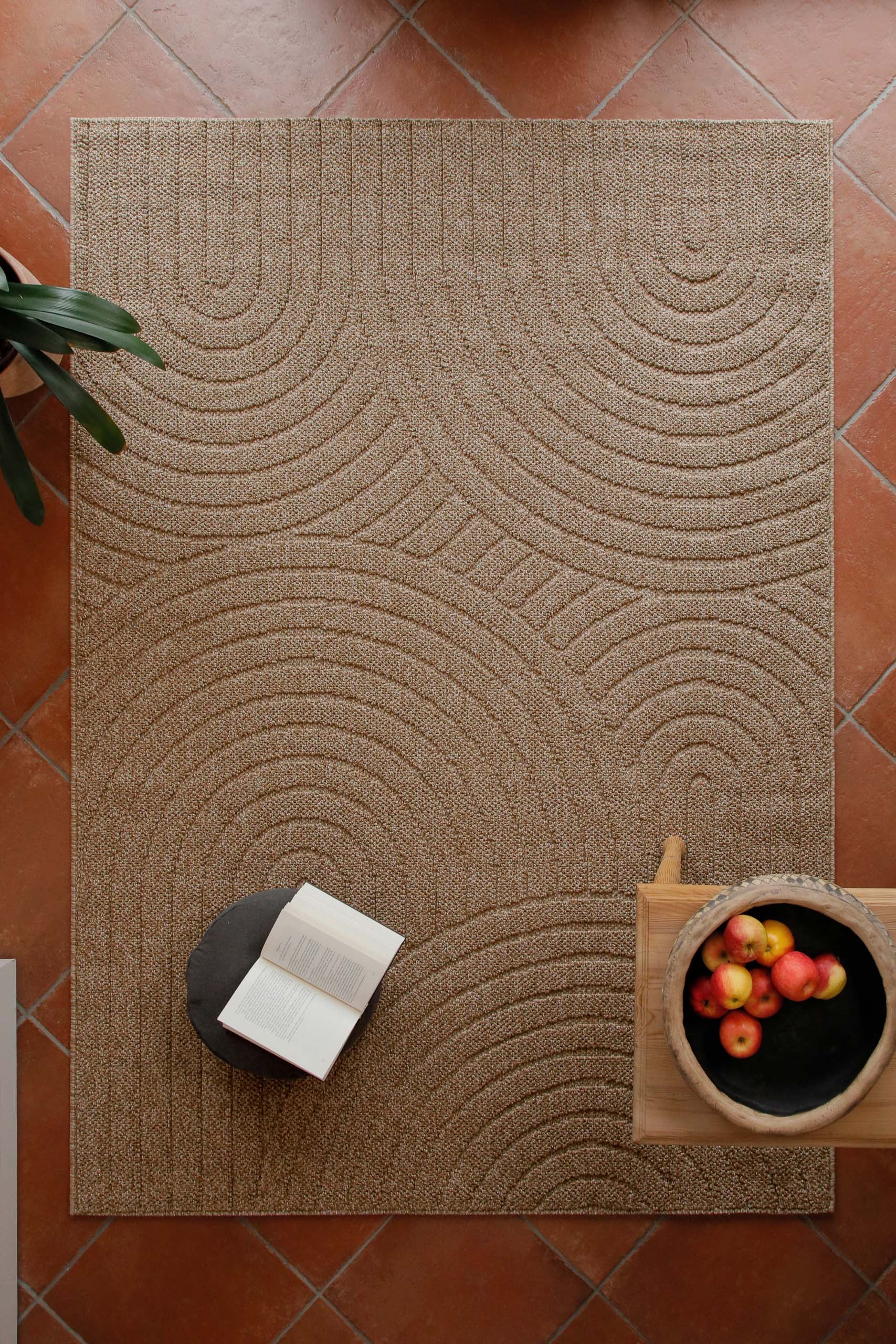 Wecon home Teppich »Monoq« rechteckig 12 mm Höhe Flachgewebe, wetterfest, R günstig online kaufen