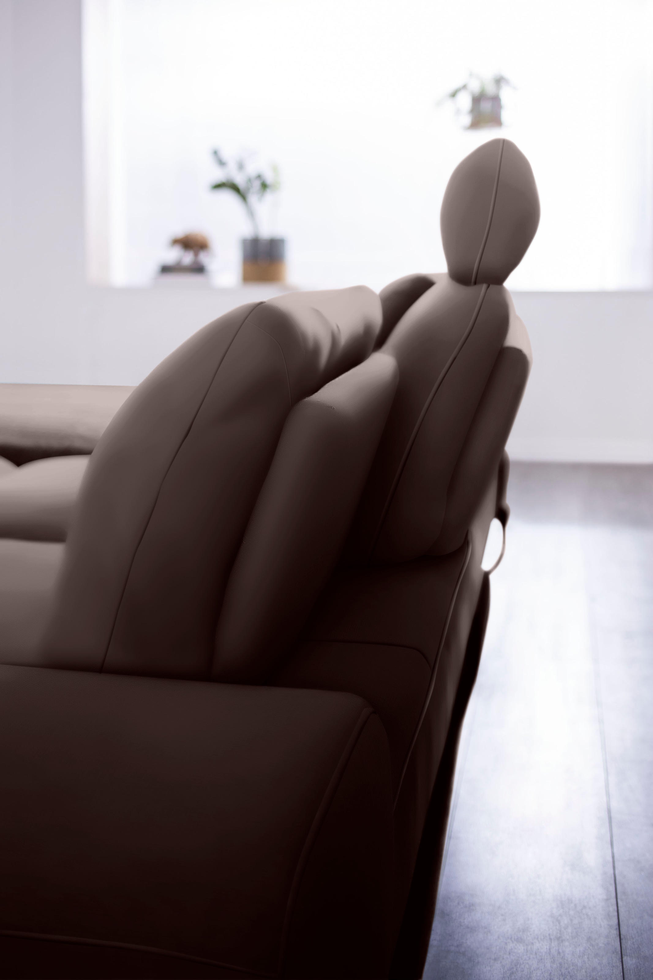 W.SCHILLIG Ecksofa »valentinoo, Designsofa, bequem, elegant und zeitlos, L-Form«, (Set), inklusive Hocker, mit Sitztiefenverstellung, Breite 299 cm