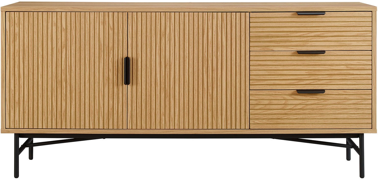 SalesFever Sideboard, Kommode, Eiche Echtholzfurnier, Breite 160 cm