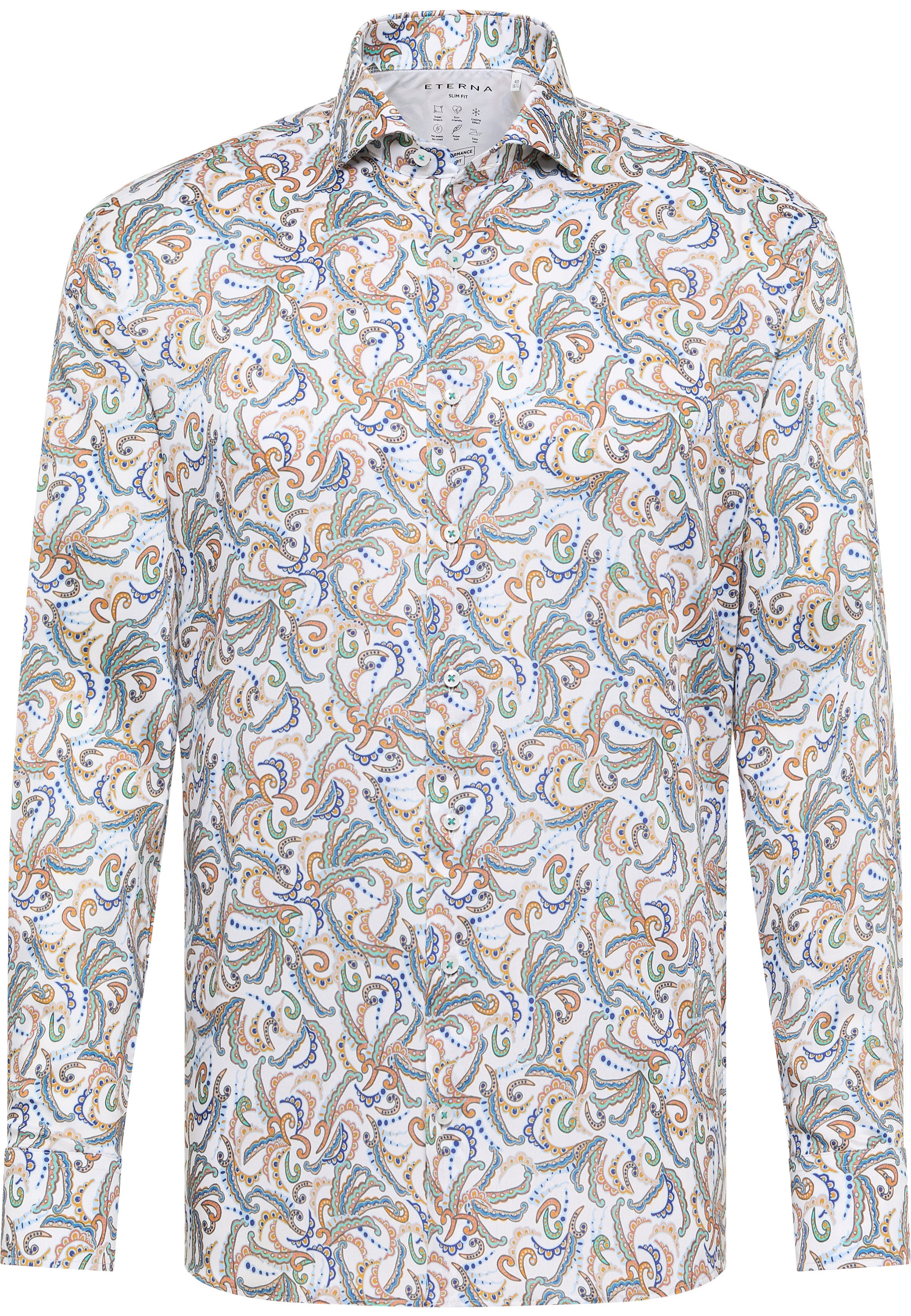 Eterna Langarmhemd »SLIM FIT« EASY IRON (bügelleicht)