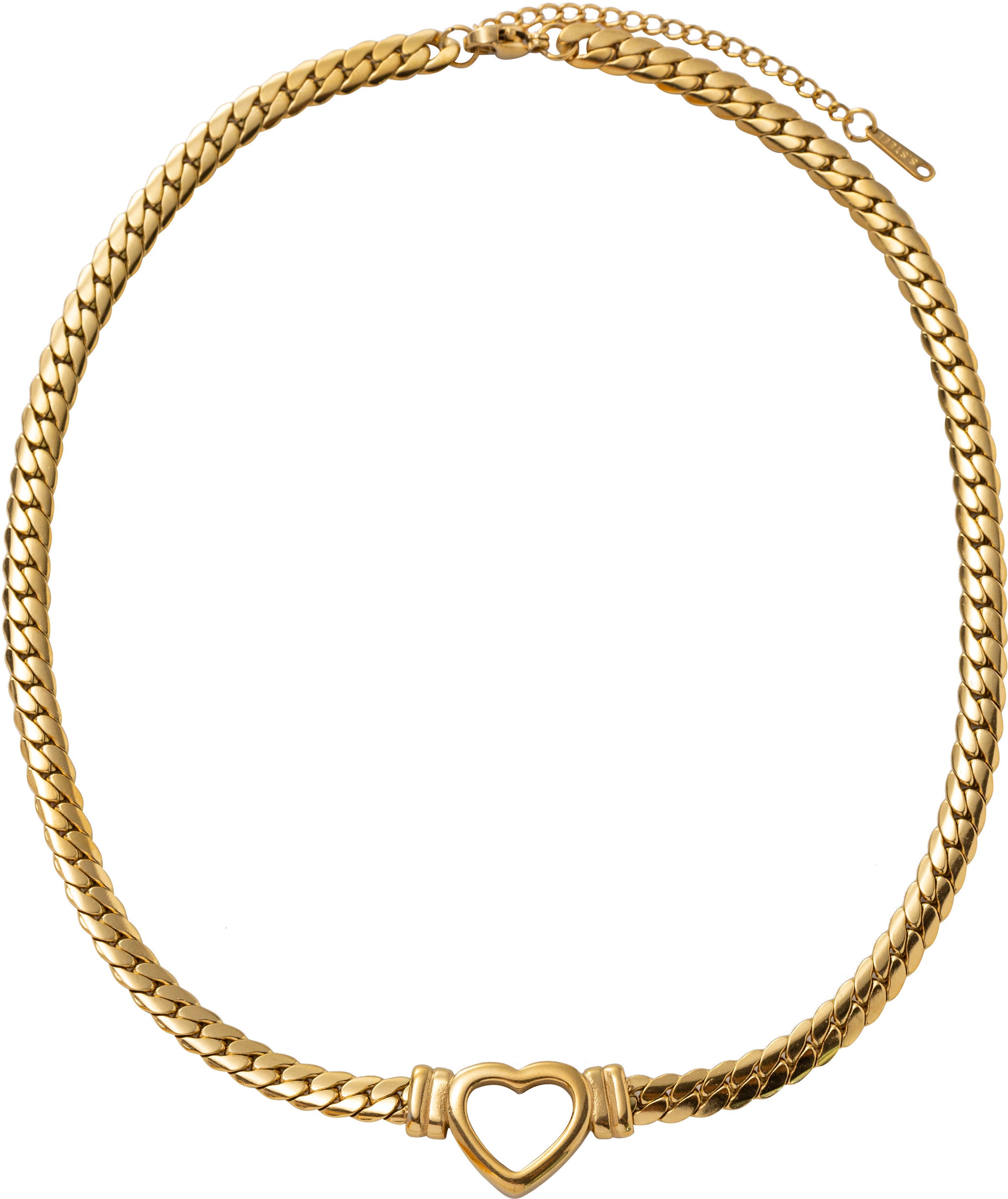 Firetti Kette mit Anhänger »Schmuck Geschenk Edelstahl Halsschmuck Halskette Panzerkette Herz«, Made in Germany