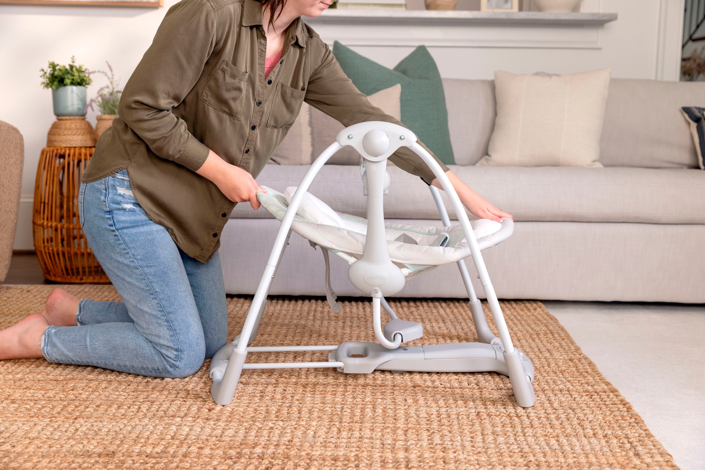 ingenuity Babywippe »Cozy Spot Swing 'n Go Portable Swing«, bis 9 kg, mit Sound-Effekt