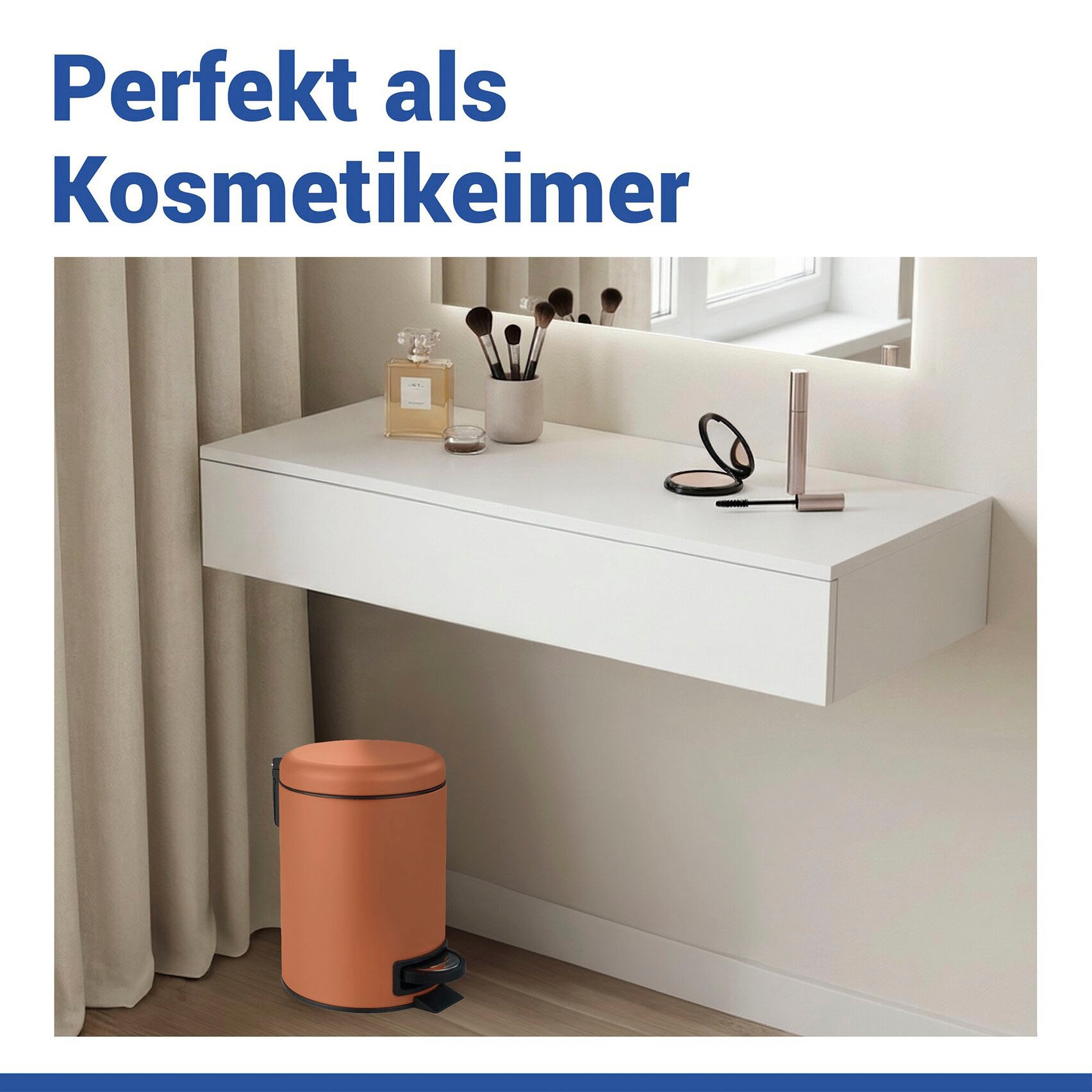WENKO Kosmetikeimer »Leman« 3 Liter, BxTxH: 17x22,5x25 cm