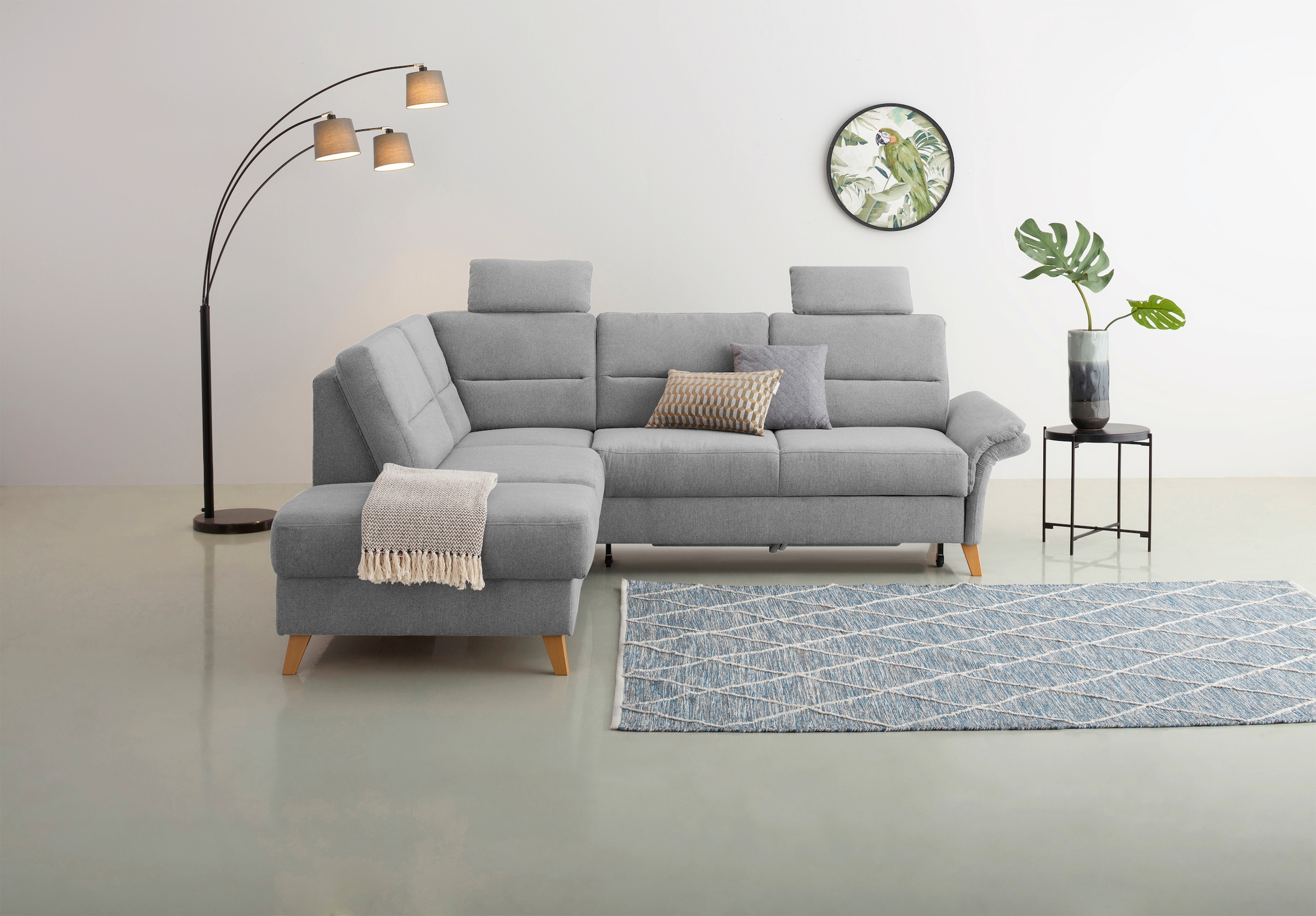 Home affaire Ecksofa »Westerland L-Form«, Federkern-Polsterung, wahlweise m günstig online kaufen