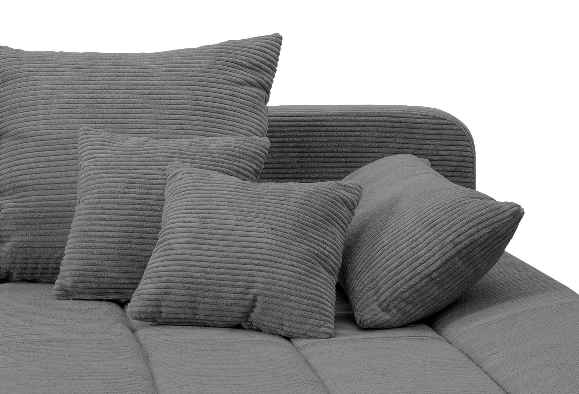 INOSIGN Ecksofa »Imola elegant und bequem, aktuelle Steppung im Sitz, L-Form«, wahlweise mit Bettfunktion