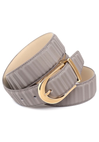 Anthoni Crown Ledergürtel, mit glänzender ovaler Schließe kaufen