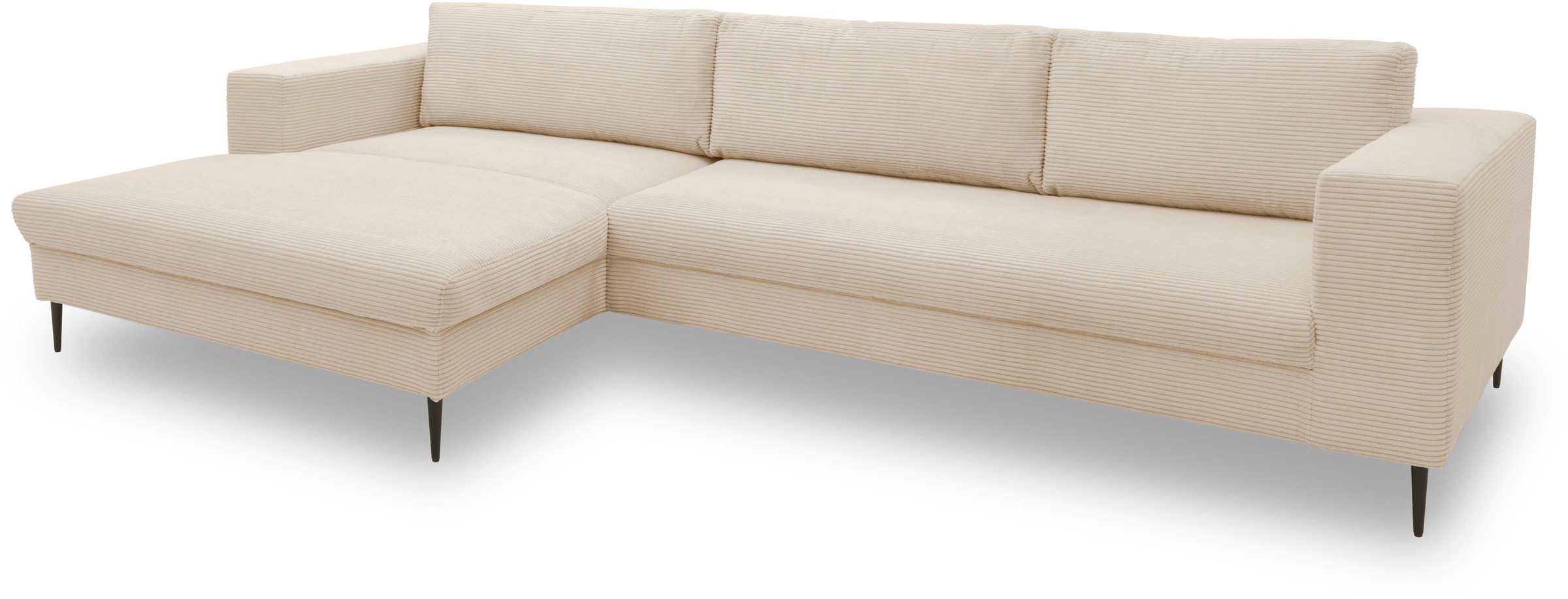 DOMO collection Ecksofa »Modica, zeitlos und elegant, L-Form«, moderne Optik mit extrabreiter Recamiere, auch in Cord