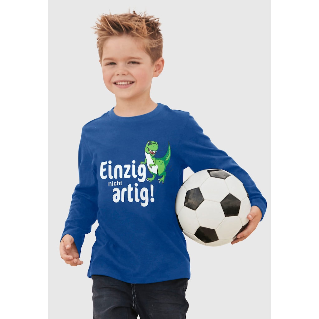 KIDSWORLD Langarmshirt »EINZIG NICHT ARTG!«, Spruch