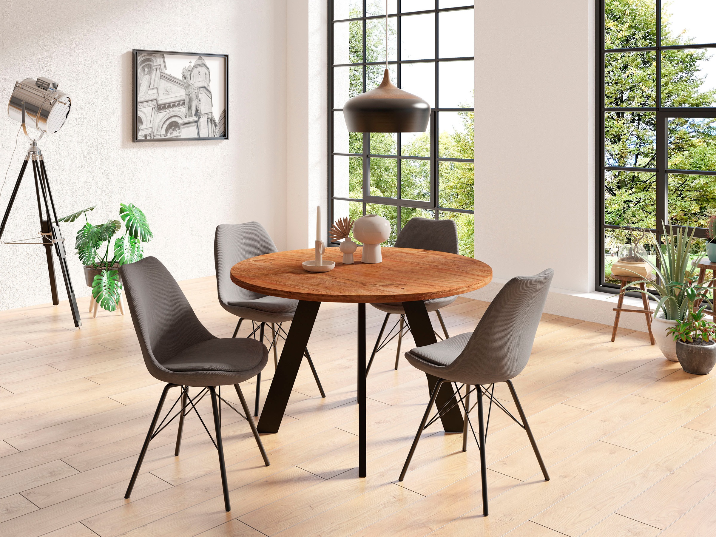 byLIVING Esszimmerstuhl »Rica«, (Set), 2 St., Cord, Sitzschale mit Samt- od günstig online kaufen