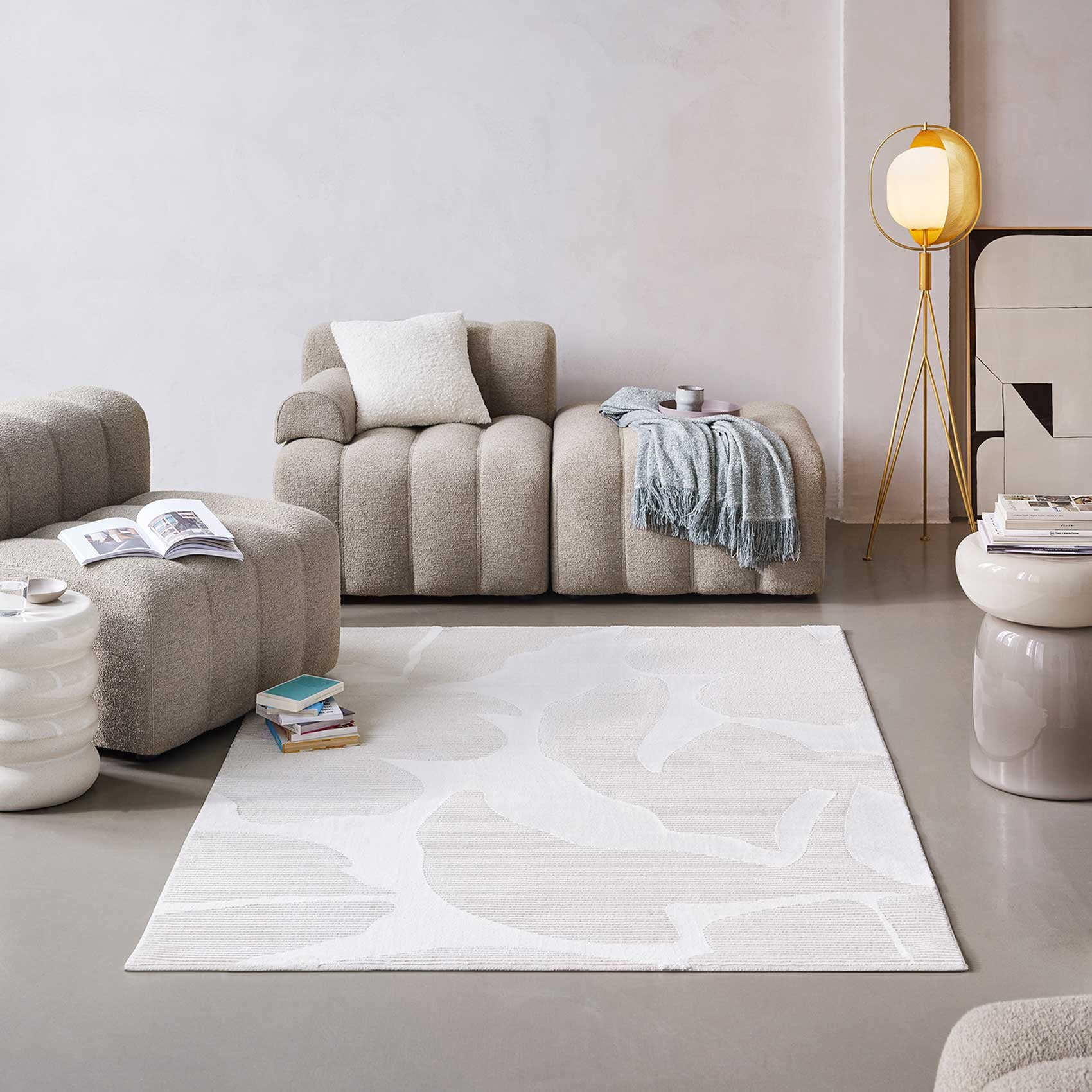 Esprit Teppich »Sara« quadratisch 12 mm Höhe Kurzflorteppich, gewebt, floral, modern, Wohnzimmer, trendig