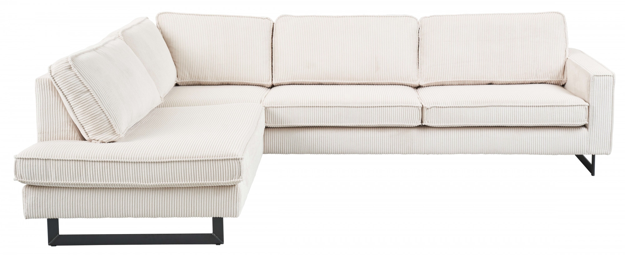 Home affaire Ecksofa »Pinto, 290 cm, Cord, Chenille, Lederoptik, Ottomane l günstig online kaufen