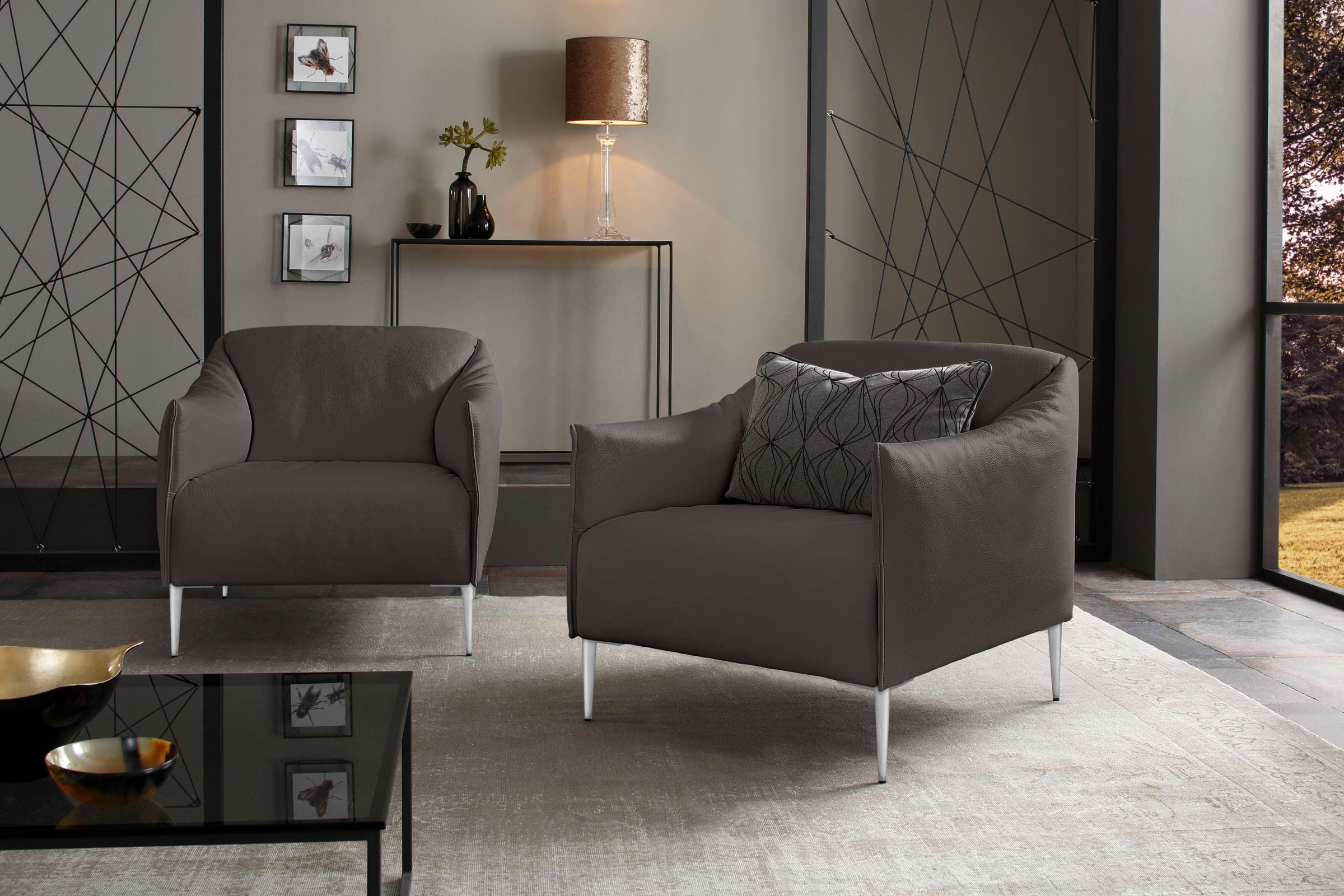 W.SCHILLIG Cocktailsessel »sally«, mit Metallfüßen in Chrom glänzend