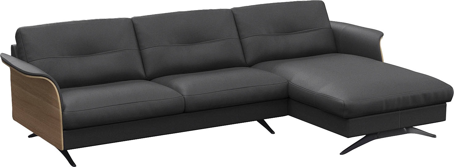 FLEXLUX Ecksofa »Glow, super bequem durch hochwertigem Sitzaufbau mit Federkern, L-Form«, Modernes skandinavisches Design