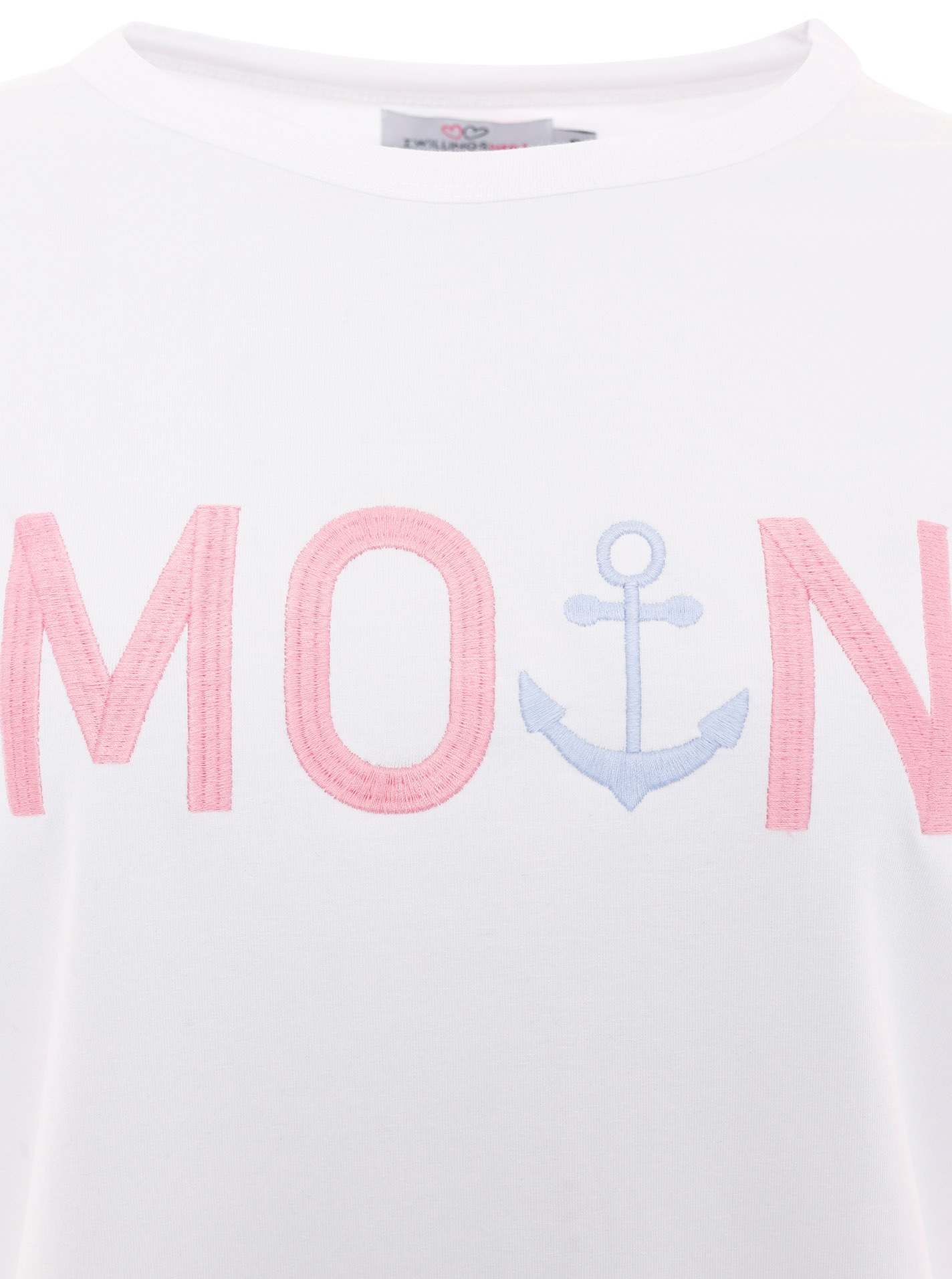 Zwillingsherz T-Shirt »"MoinZH"« Kurzarm, Rundhalsausschnitt, Stickerei, Baumwollmischung