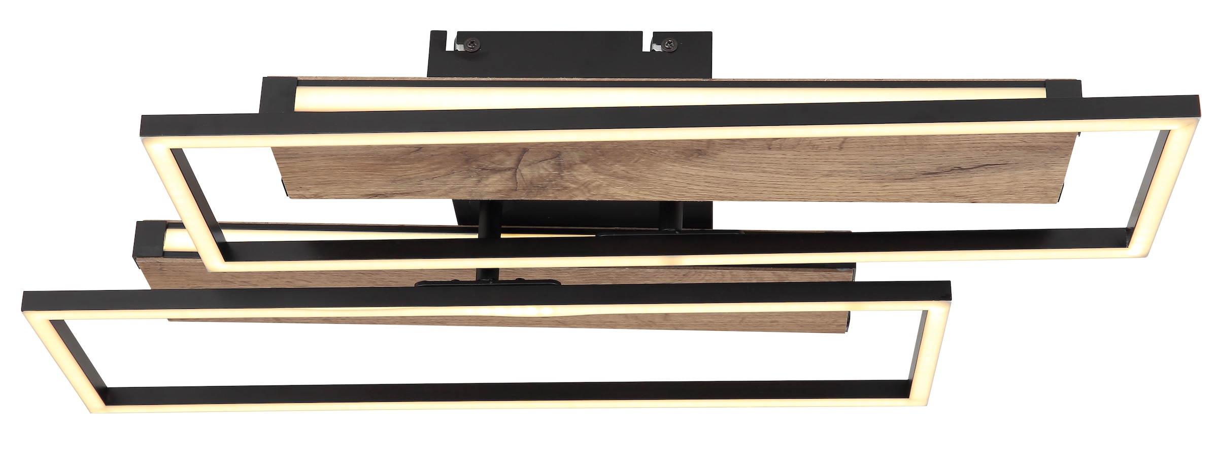 GLOBO LIGHTING LED Deckenleuchte »COLLI« LED-Modul Warmweiß Deckenlampe/Wohnzimmer/Schlafzimmer/modern/Holz