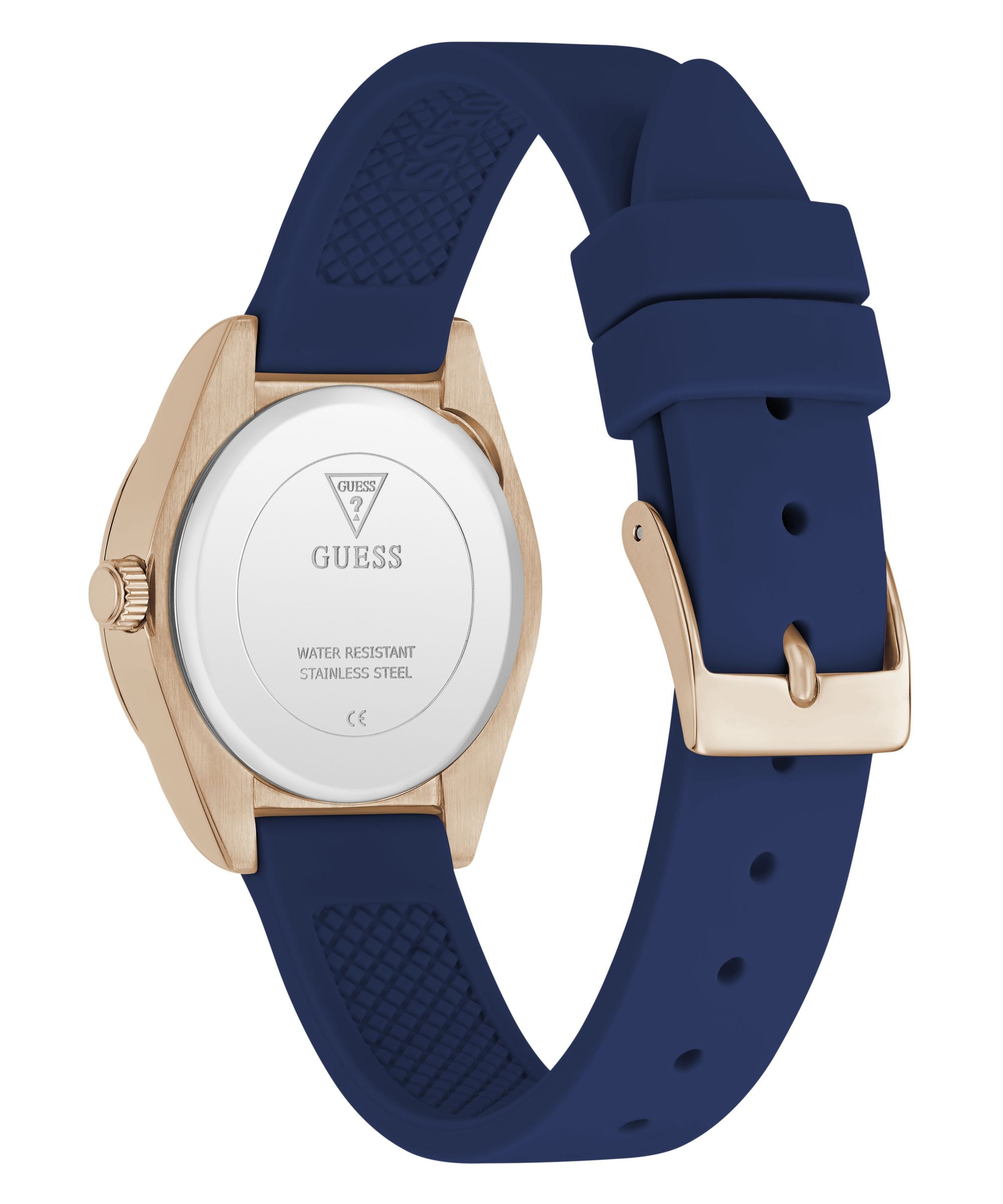 Guess Quarzuhr »MINI LUNA« Armbanduhr, Damenuhr, Silikonarmband, analog