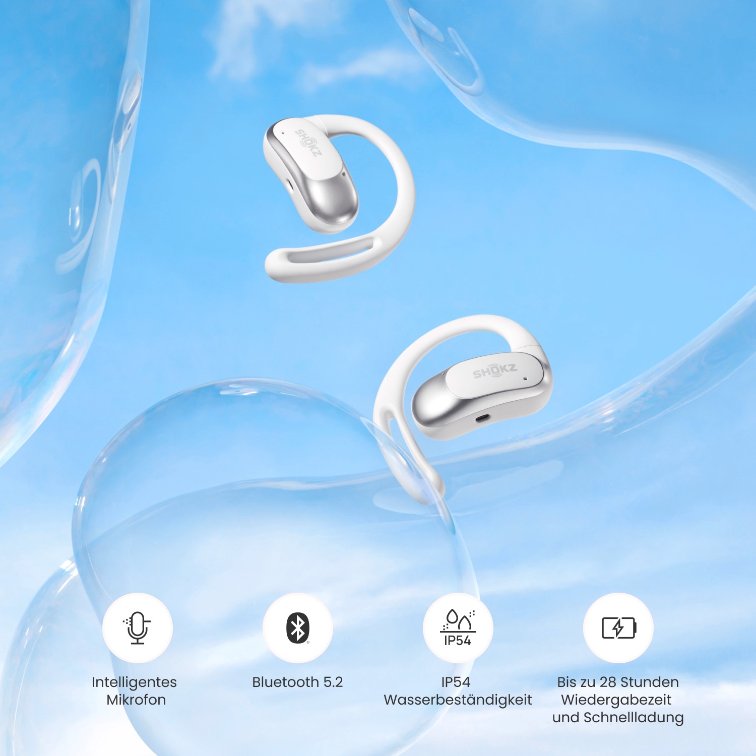 Shokz Open-Ear-Kopfhörer »OpenFit Air«, A2DP Bluetooth