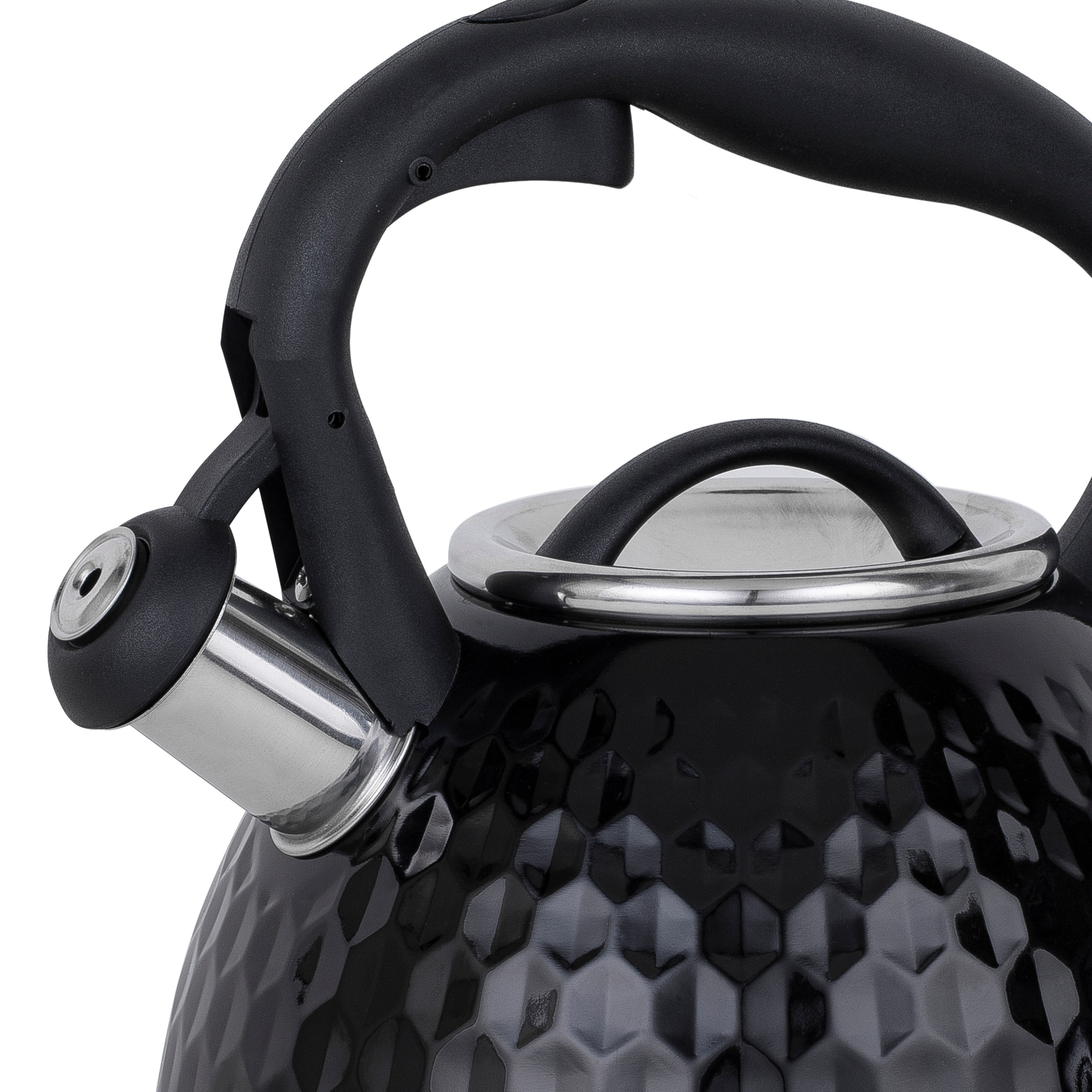 RESTO Kitchenware Wasserkessel »Aries, Flötenkessel 2,7 l, mit 3D-Design, im Geschenkkarton«, Edelstahl, (1 tlg.), mit ergonomischem, wärmeableitenden Bakelit-Griff