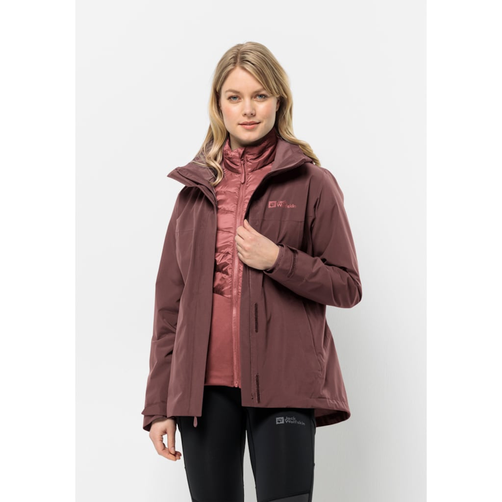 Jack Wolfskin 3-in-1-Funktionsjacke »LUNTAL 3IN1 JKT W«, mit Kapuze