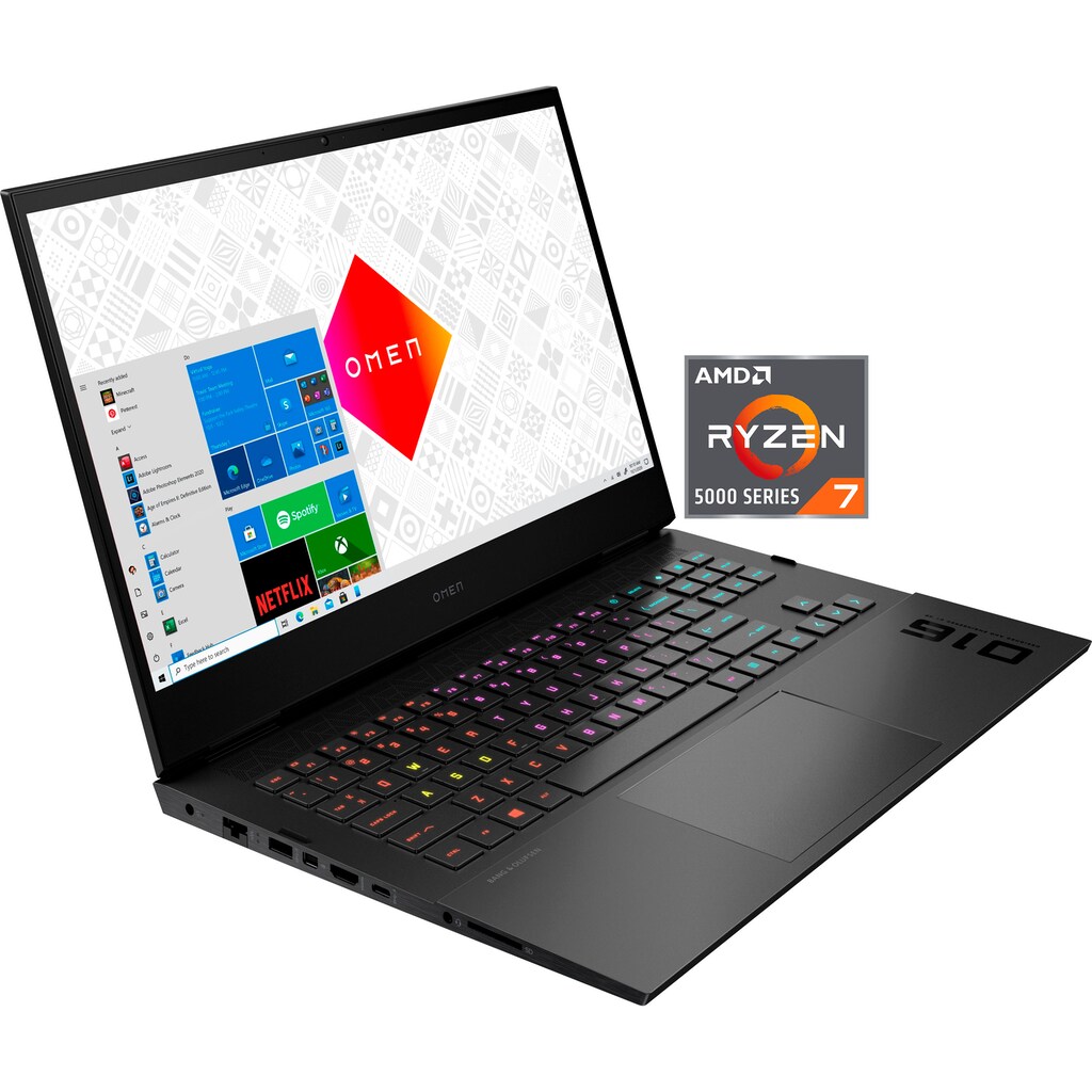 HP Notebook »16-c0085ng«, 40,9 cm, / 16,1 Zoll, AMD, Ryzen 7, GeForce RTX 3070 Max.Q, 512 GB SSD