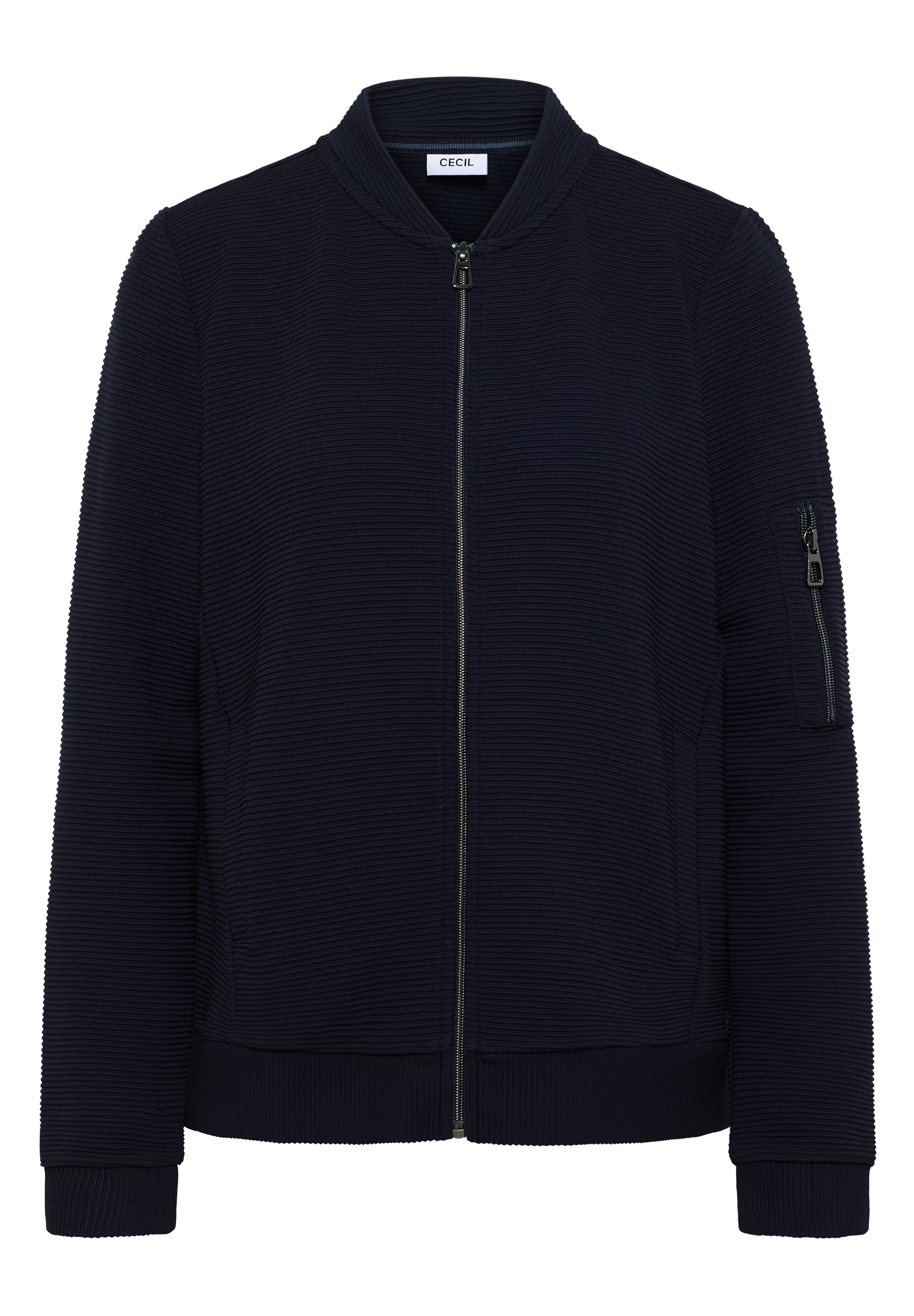 Cecil Blouson, mit Reißverschluss, im Ottoman-Look
