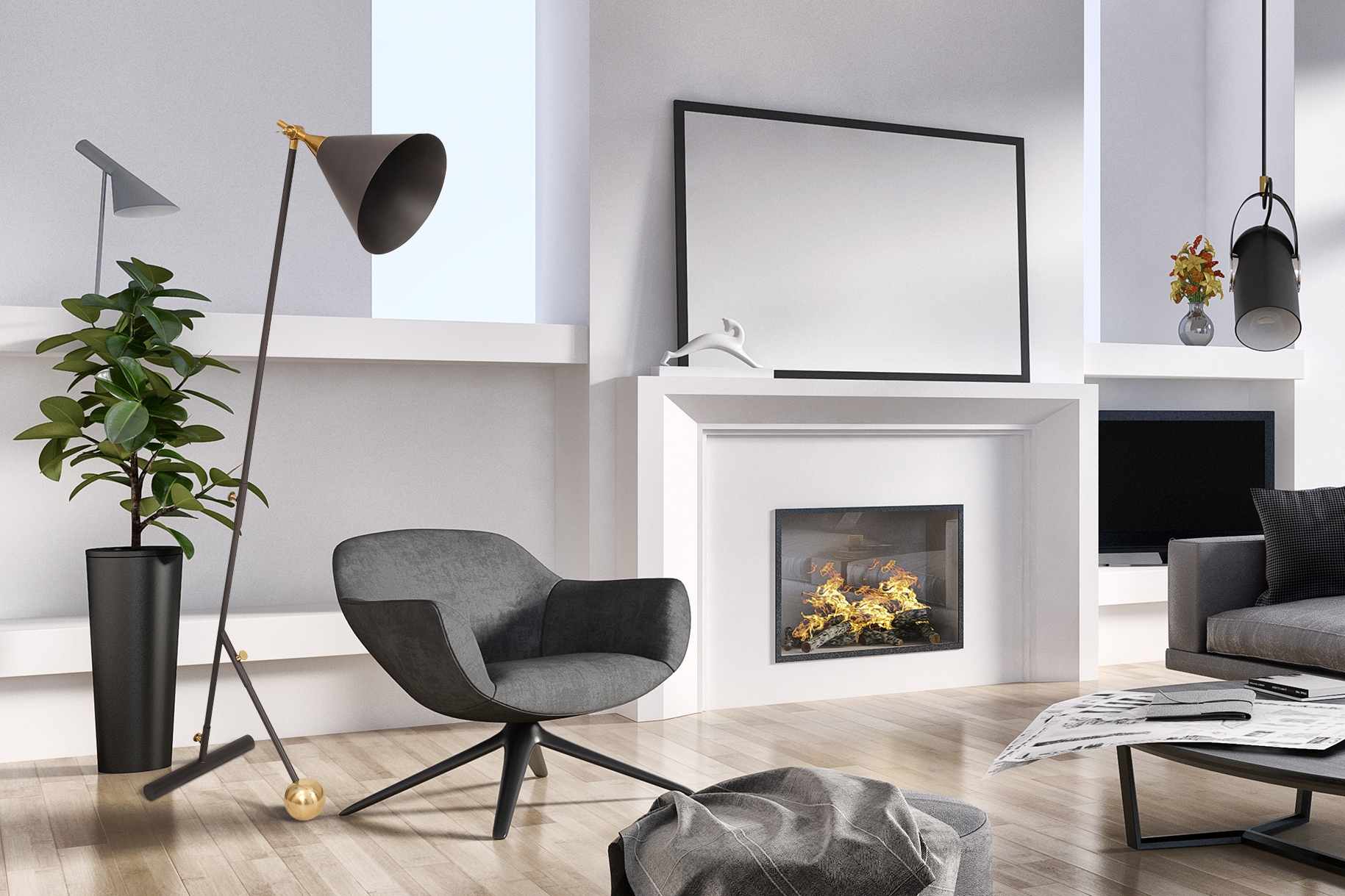 Kayoom Stehlampe »Stehlampe Celeste 225« E27 1 Stk. harmonisch, modern, vielseitig kombinierbar