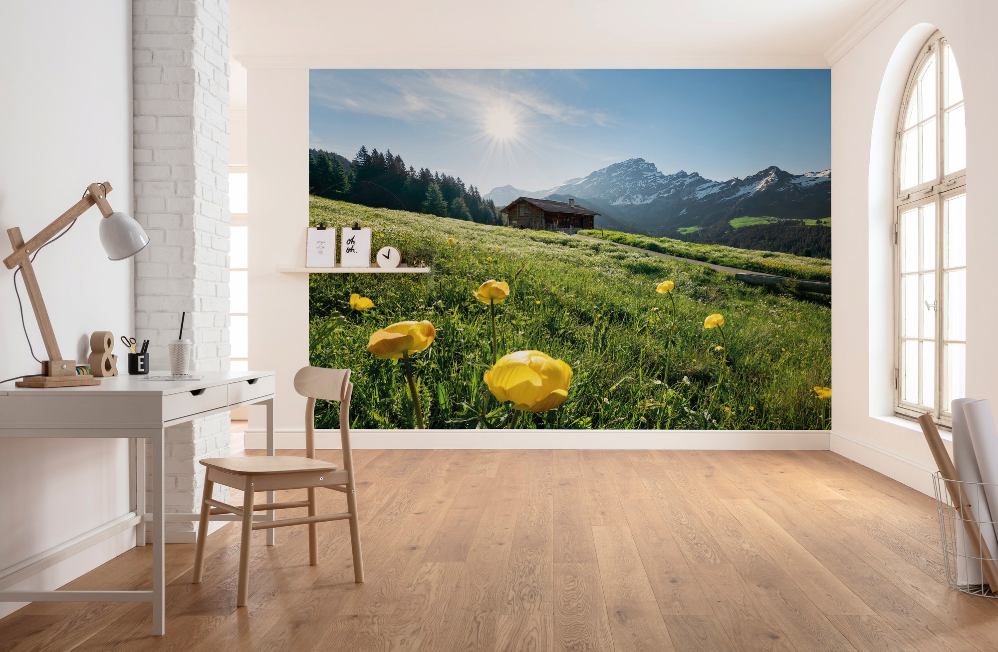 Komar Vliestapete »Digitaldruck Vlies - Alpenglück - Größe 400 x 280 cm«, bedruckt, Wohnzimmer, Schlafzimmer