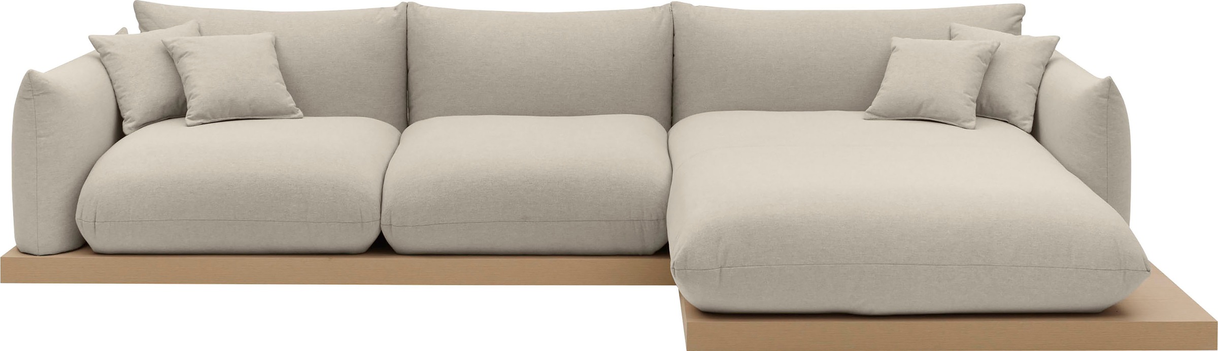 OTTO home Ecksofa »Kalix, Polsterecke mit kräftigem Holz-Plateau, moderne C günstig online kaufen