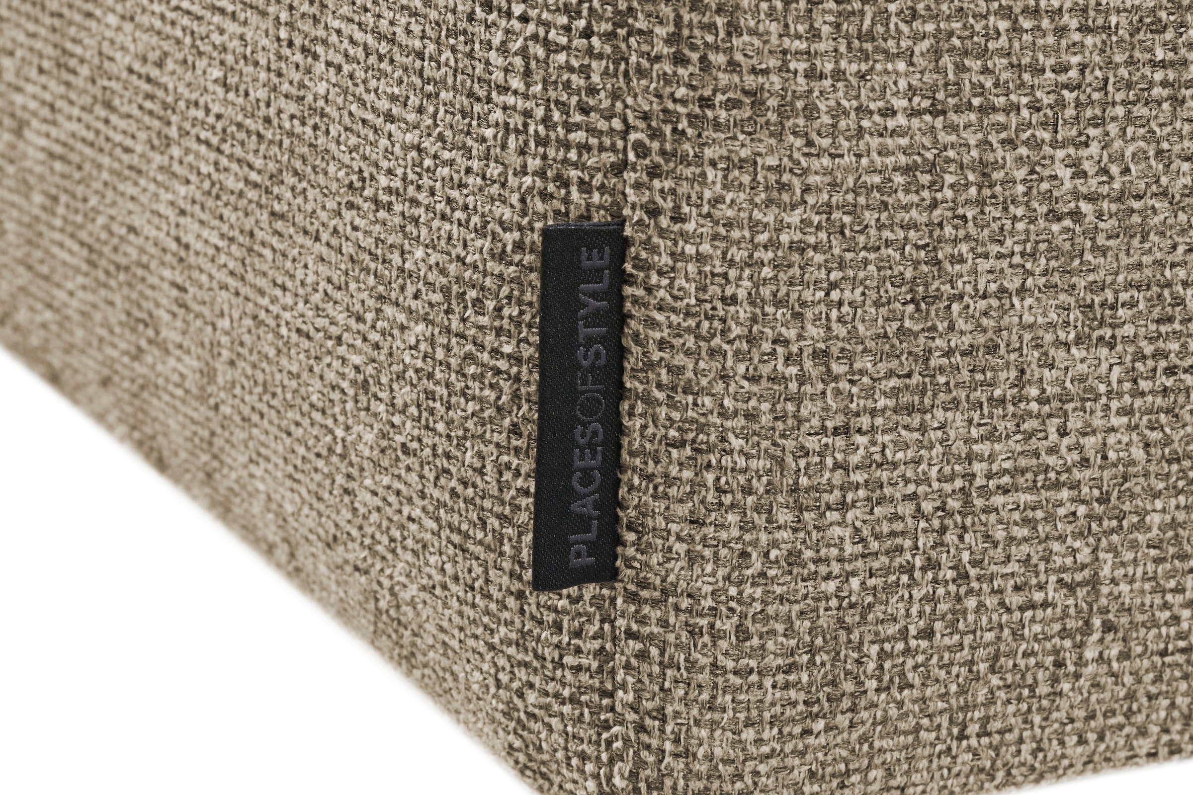 Places of Style Ecksofa Lorcan, in Lederoptik oder Strukturstoff lieferbar