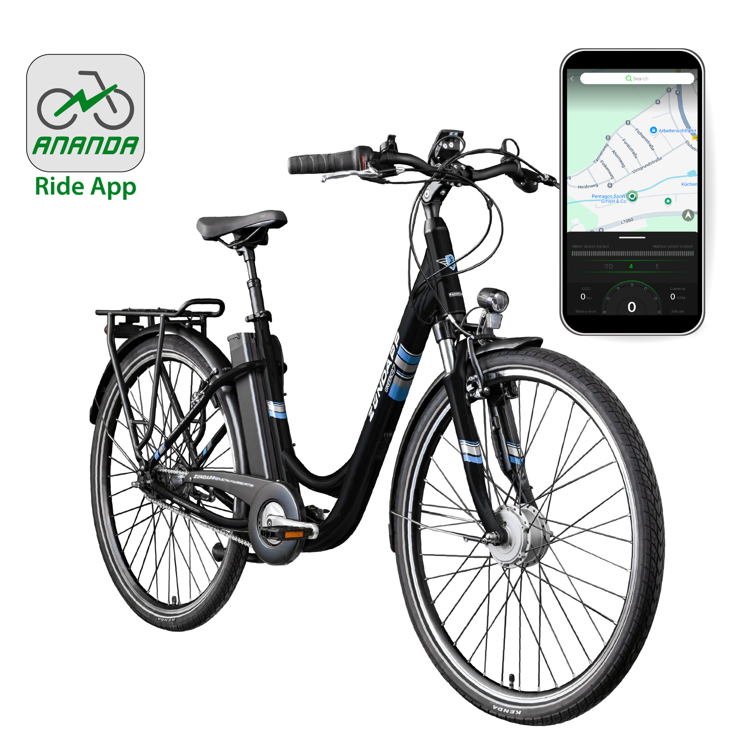 Zündapp »Green 3.7« 7 Gang Nabenschaltung Frontmotor 250 W Pedelec, Elektrofahrrad für Damen u. Herren