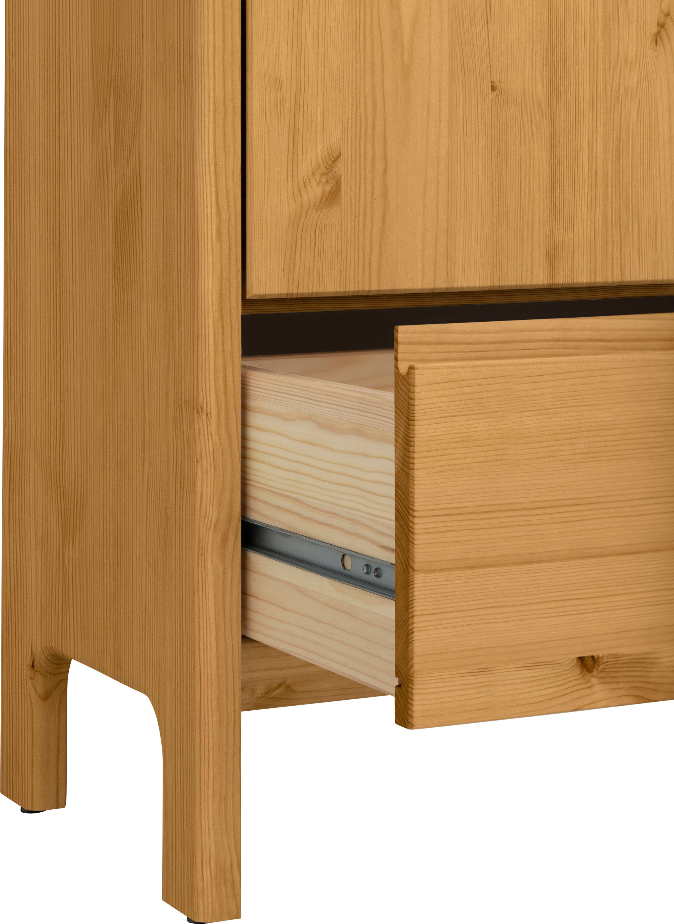 OTTO products Waschbeckenunterschrank »Jorrick«, Breite 60 cm, Kiefer mit Bio Öl/Wachs behandelt, Siphonausschnitt