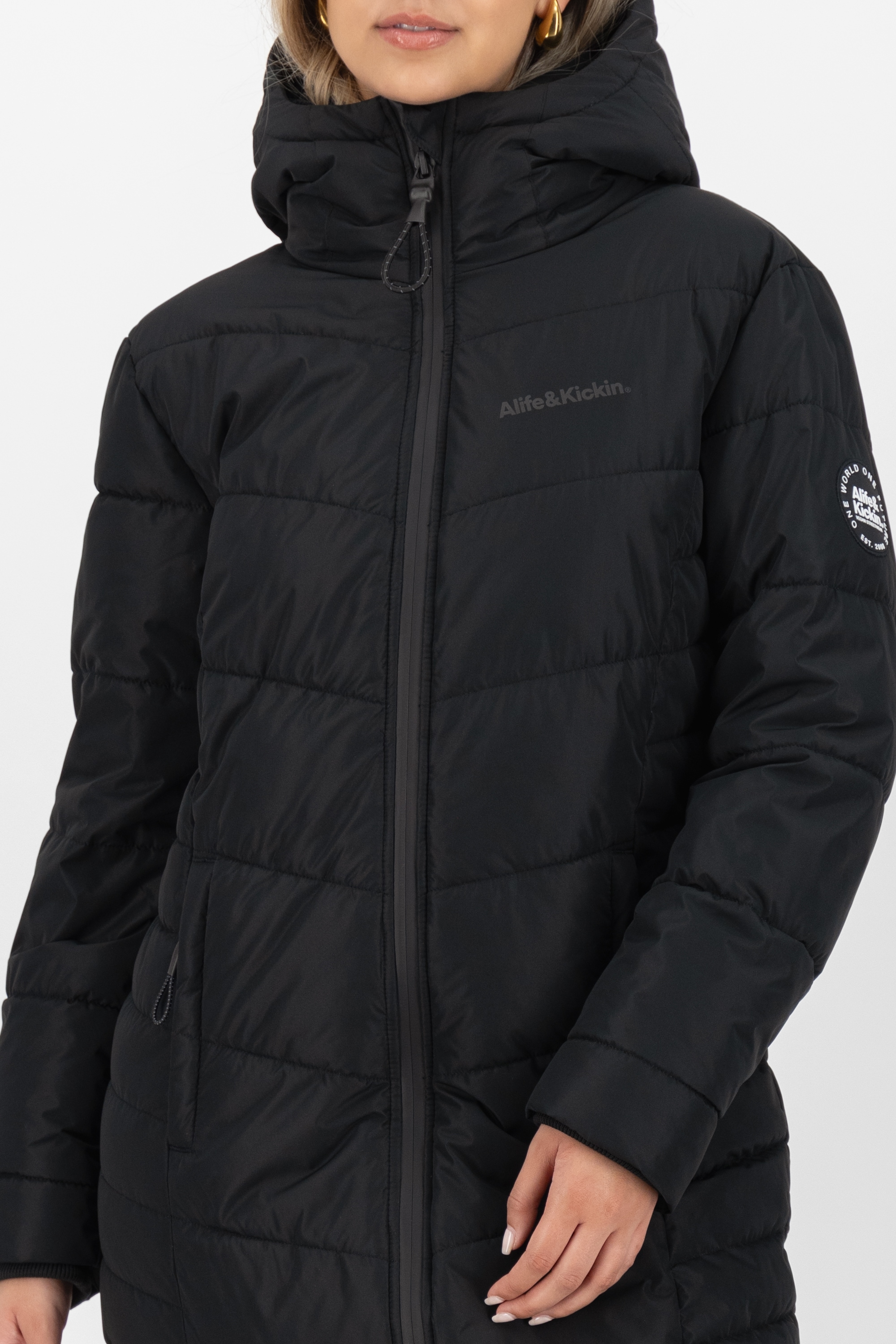 Alife & Kickin Winterjacke »Damen VedaAK A Parka«, Leichter gefütterter Mantel mit weichem Teddyfell Innenfutter