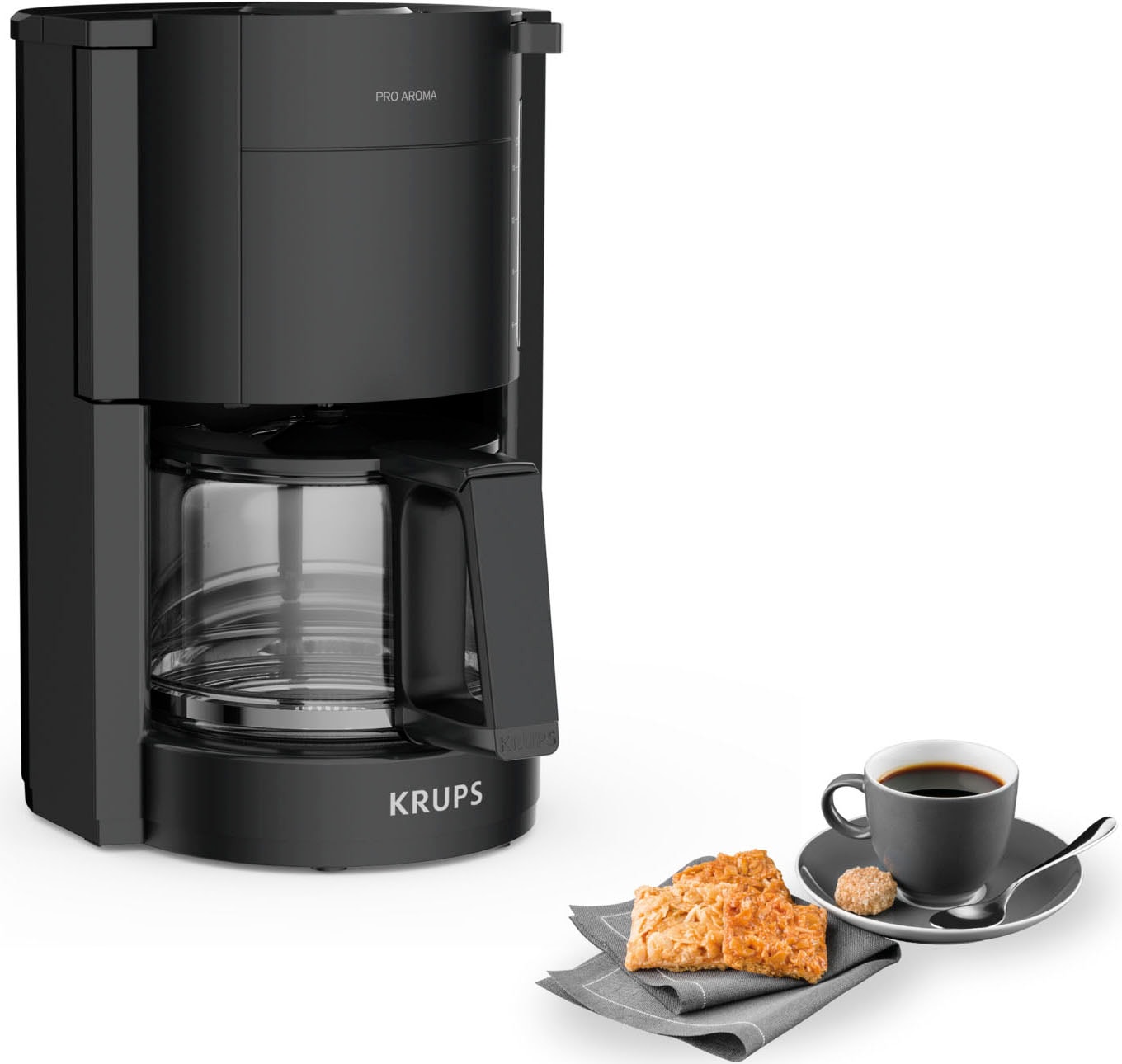 Krups Filterkaffeemaschine »F30908 Pro Aroma« 1,25 l Kaffeekanne mit Glaskanne, 1,25L Füllmenge, 10-15 Tassen, 1050W