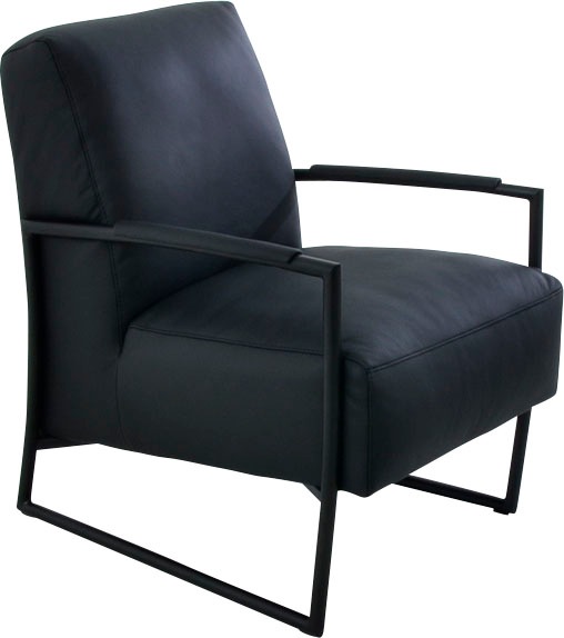 K+W Komfort & Wohnen Cocktailsessel, mit bezogenen Armlehnen, Gestell in Metall schwarz Struktur