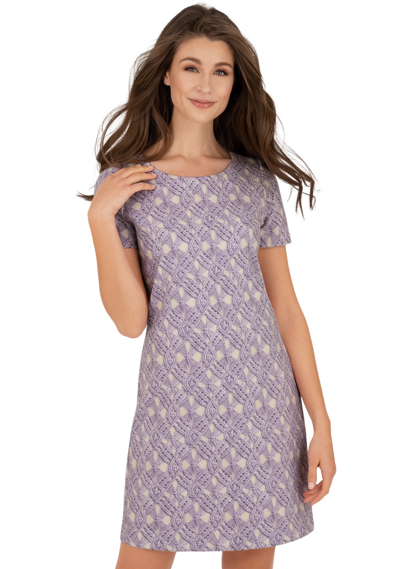 Trigema Jerseykleid »TRIGEMA modischem Kleid online Allover-Print kaufen Strickoptik« mit in