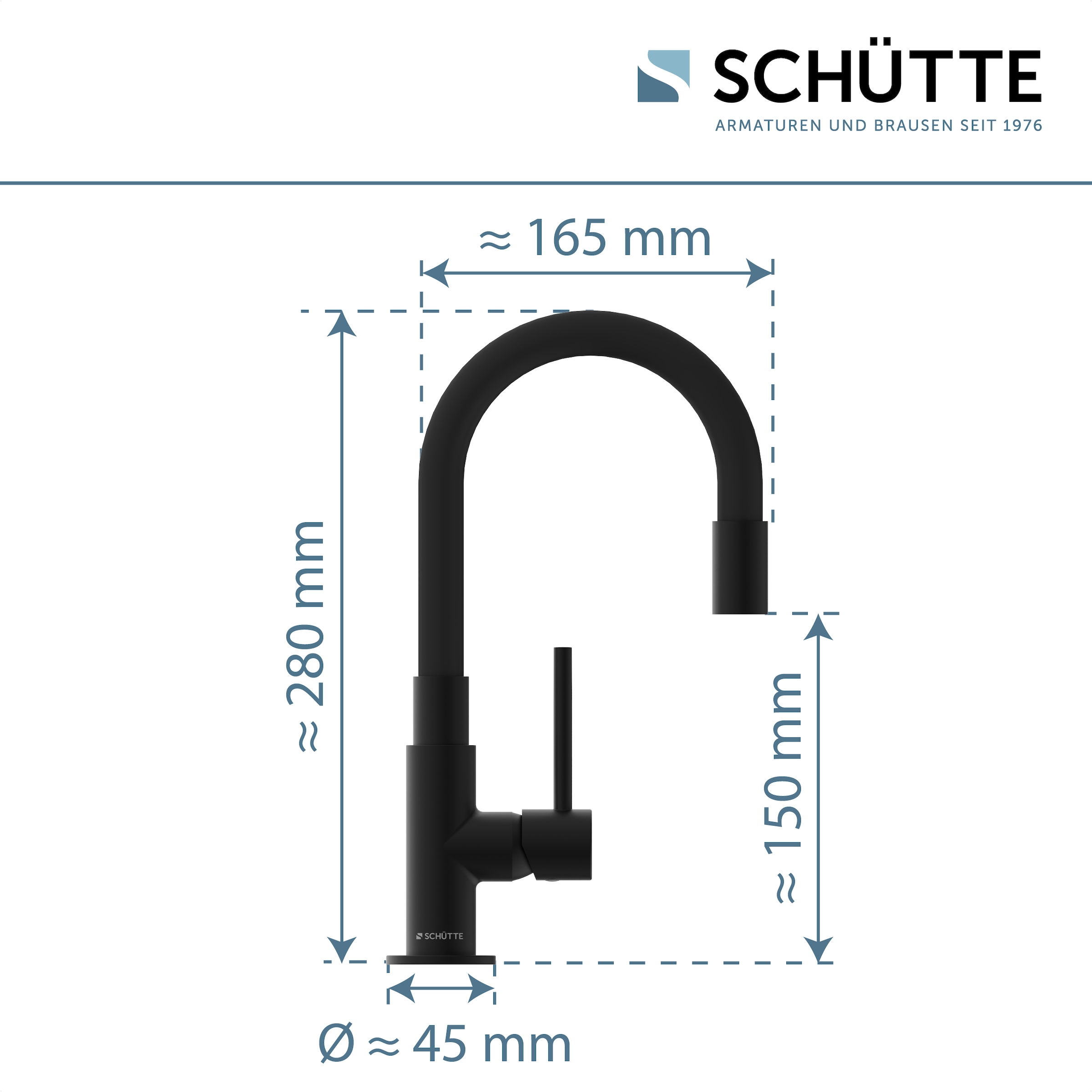 Schütte Waschtischarmatur »GLASGOW« Hochdruck Armatur Bad, 360° schwenkbarer Wasserhahn