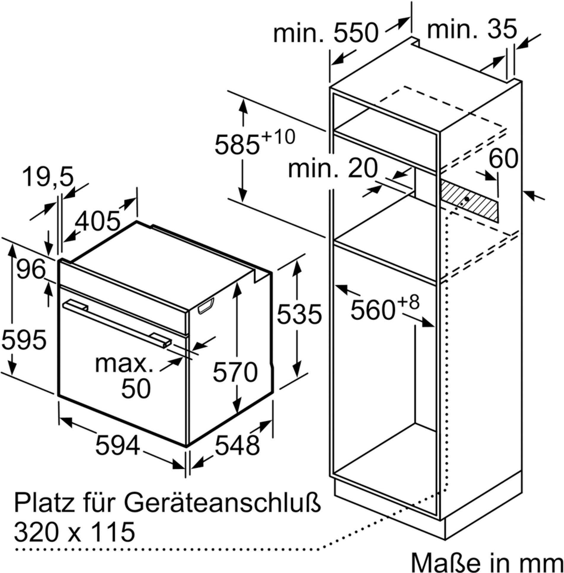 19. Bild von NEFF Backofen-Set »XB46P«, B2CCG6AN0, mit Teleskopauszug nachrüstbar, Pyrolyse-Selbstreinigung, CircoTherm® Heißluftsystem
